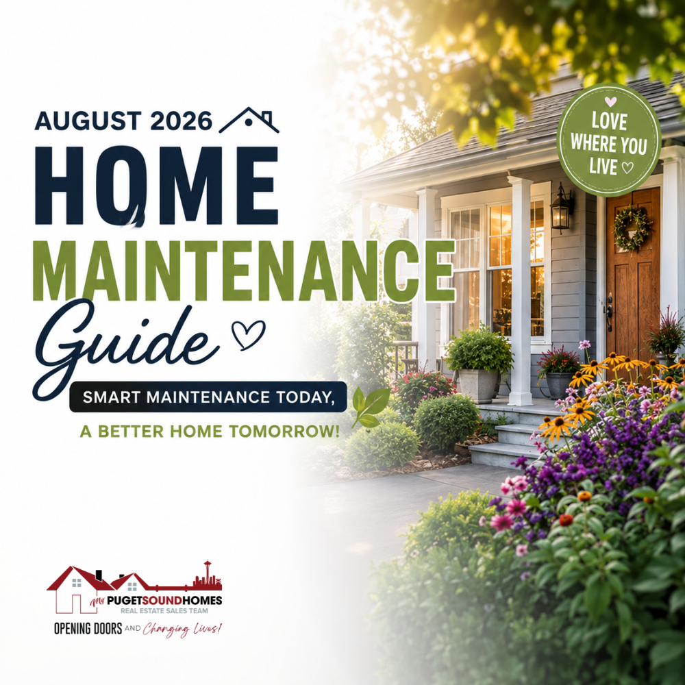 August 2026 Home Maintenance Guide header image.