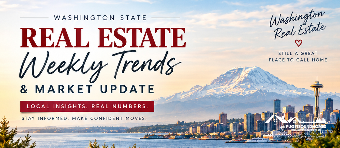 Real Estate Weekly Trends and Market Report for WA state header image.