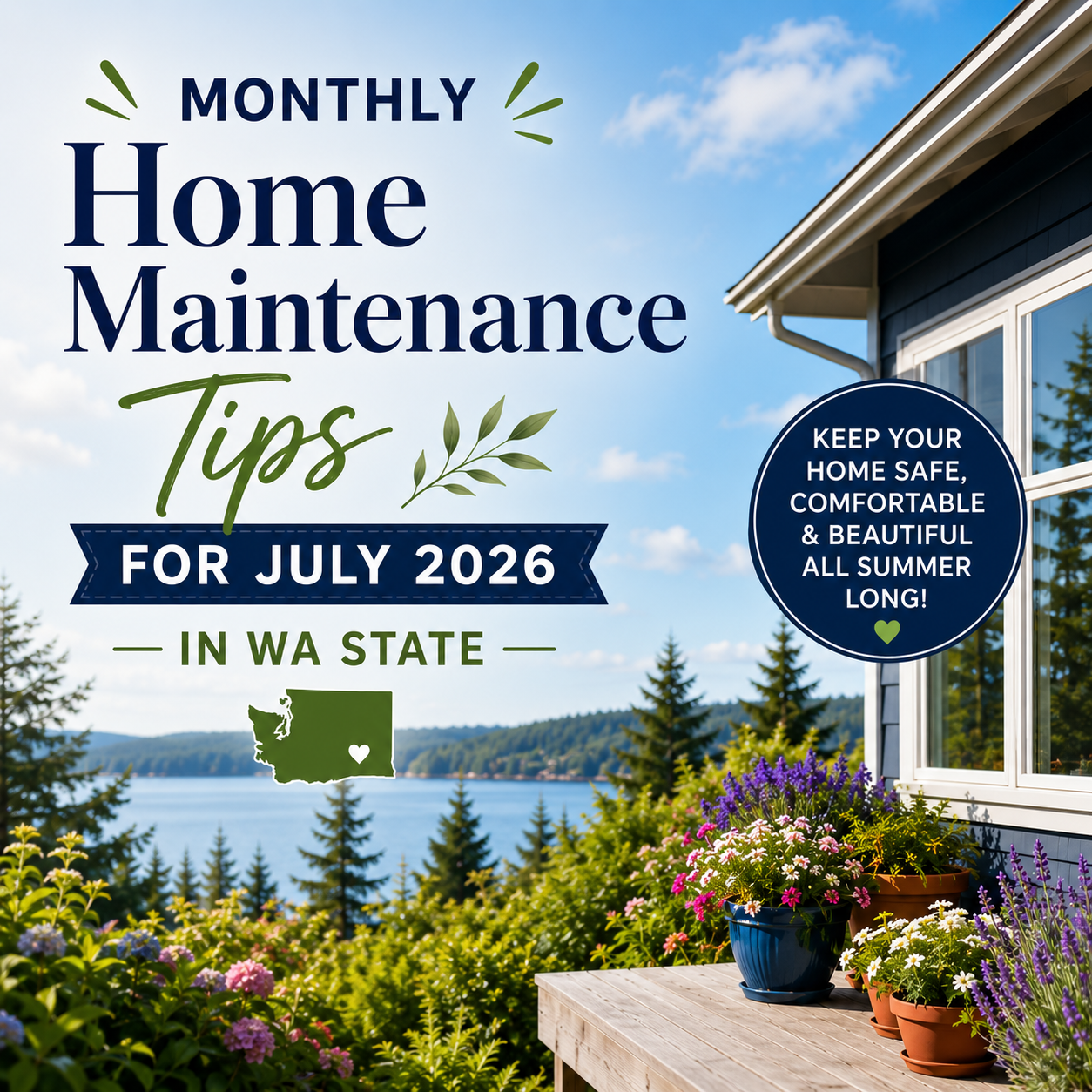 July 2026 Home Maintenance Guide header image.