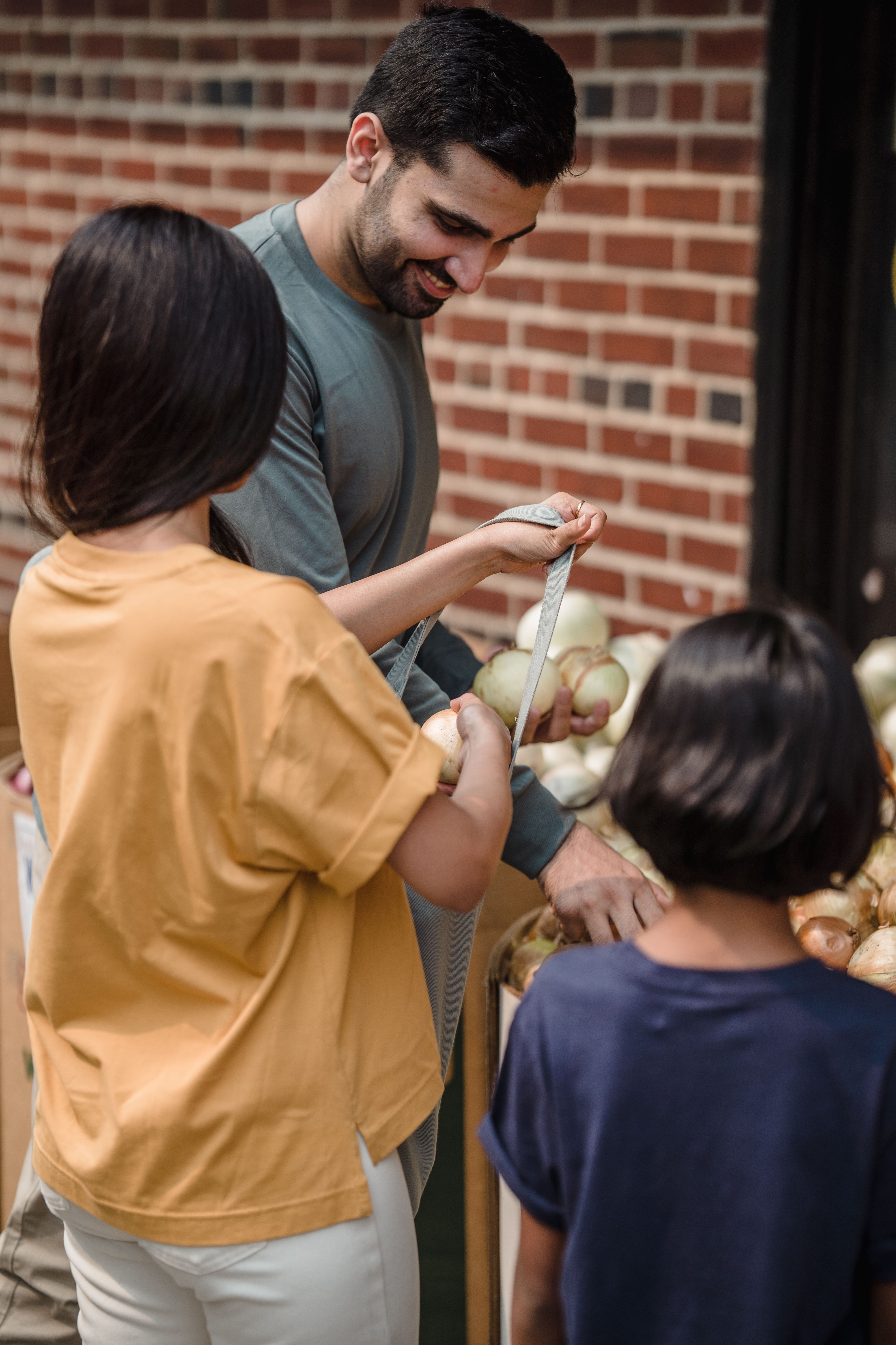 Family Enjoying at a Farmer's Market