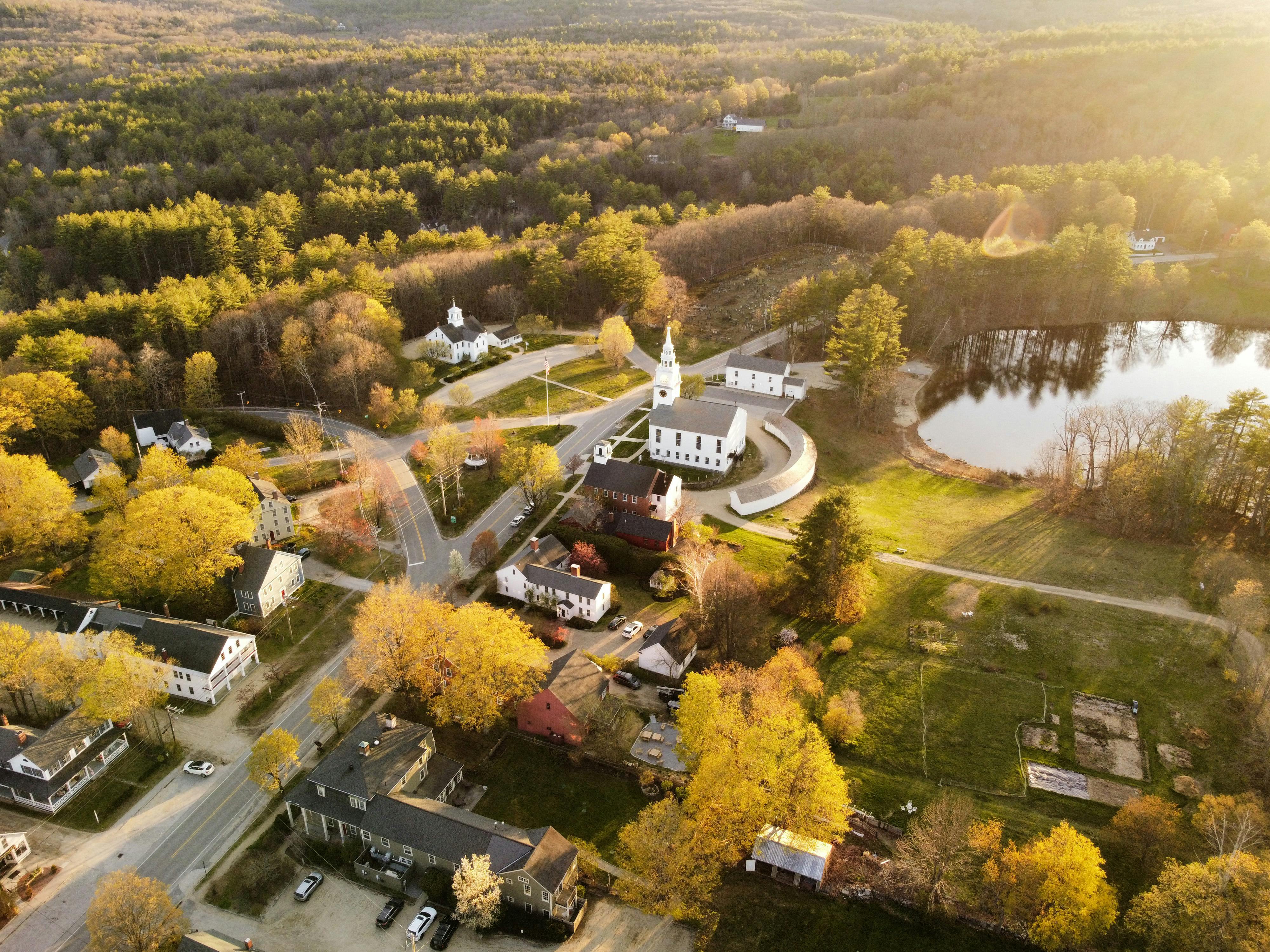 Late Summer Early Fall small town new England