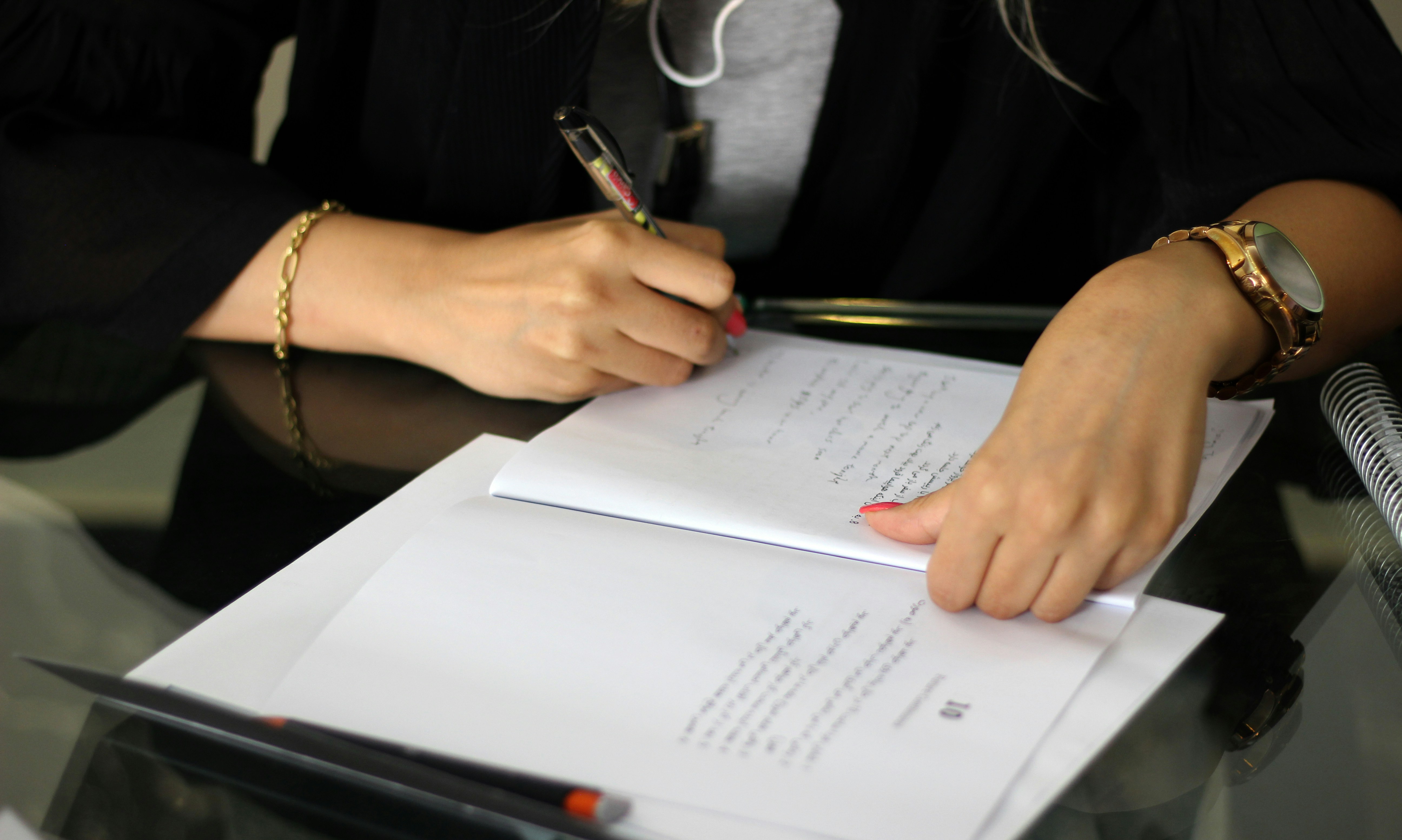 Homebuyers reviewing next steps after having an offer accepted.