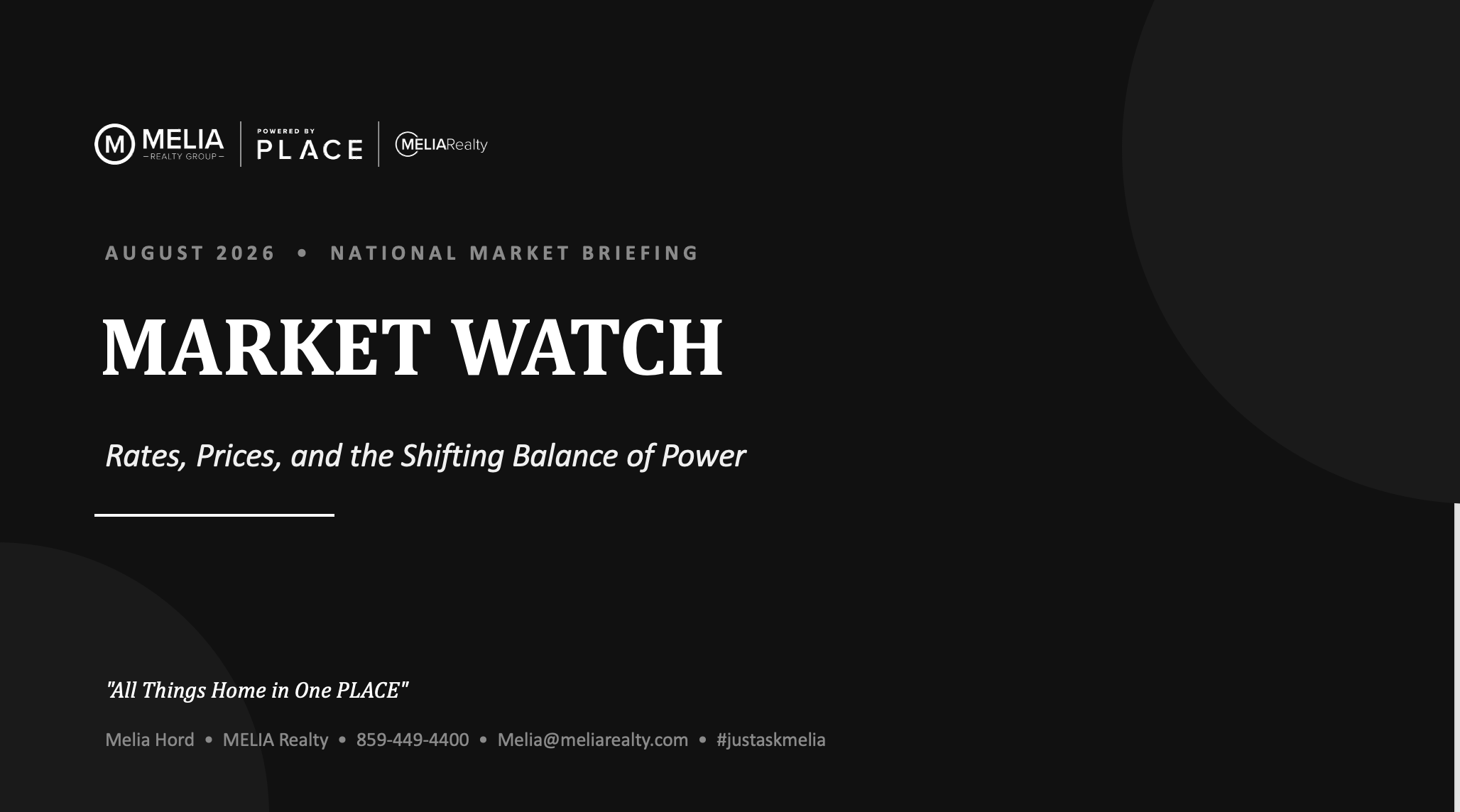 MELIA's Monthly Market Watch- August 2026 header image.
