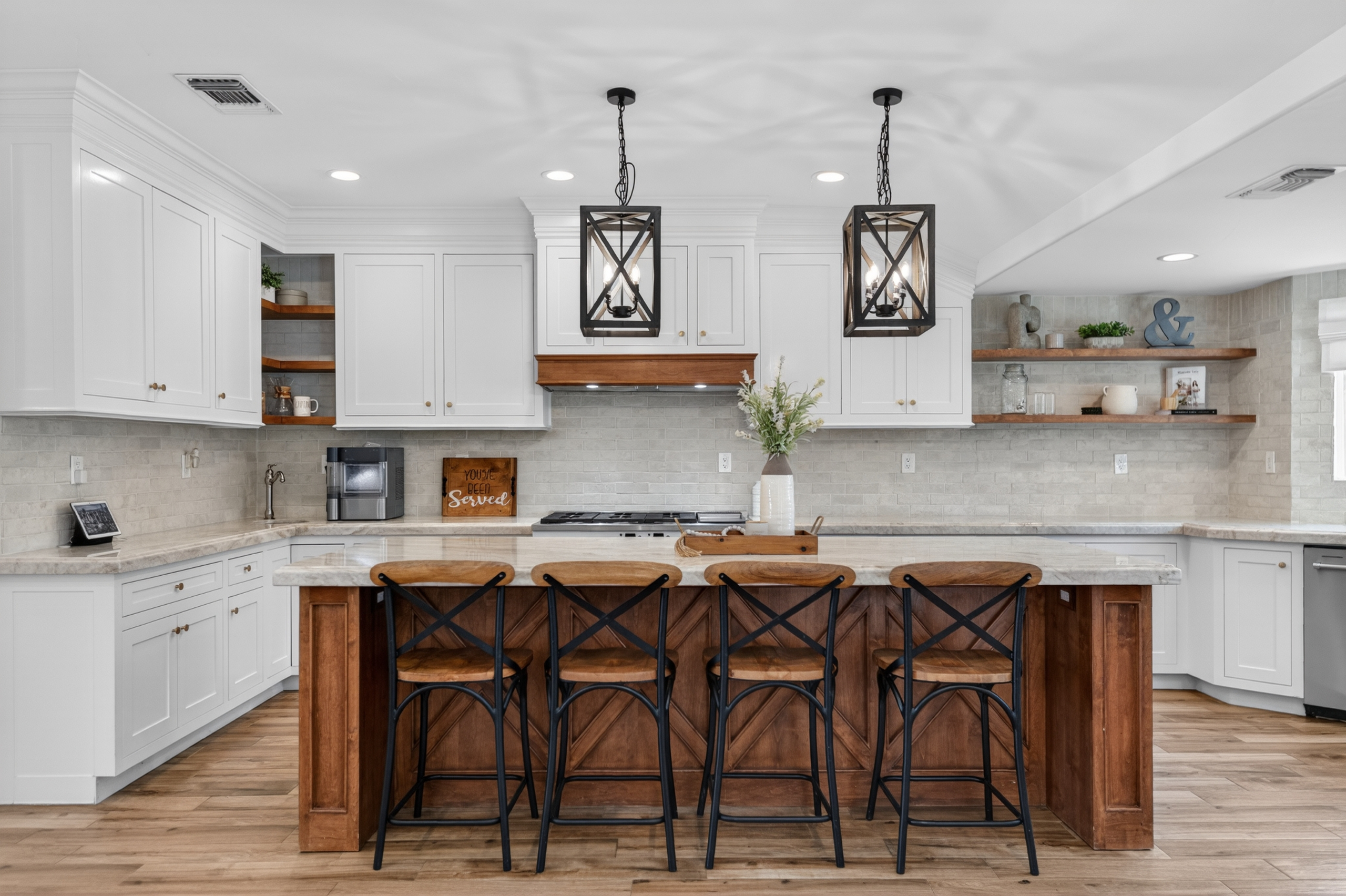 a staged kitchen helps buyers view themselves living in your home