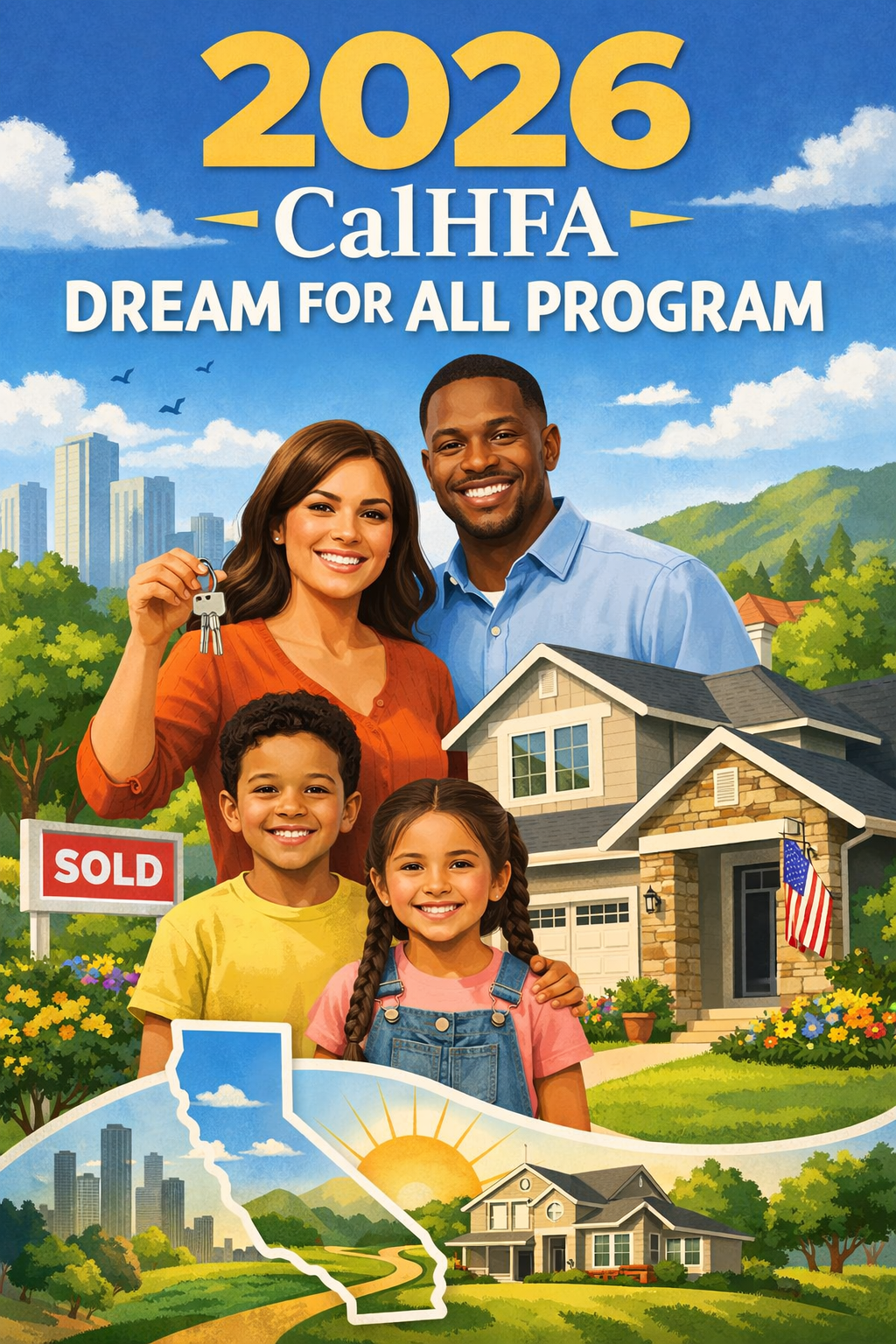 CalHFA Dream For All Program 2026 down payment assistance guide for California first time homebuyers