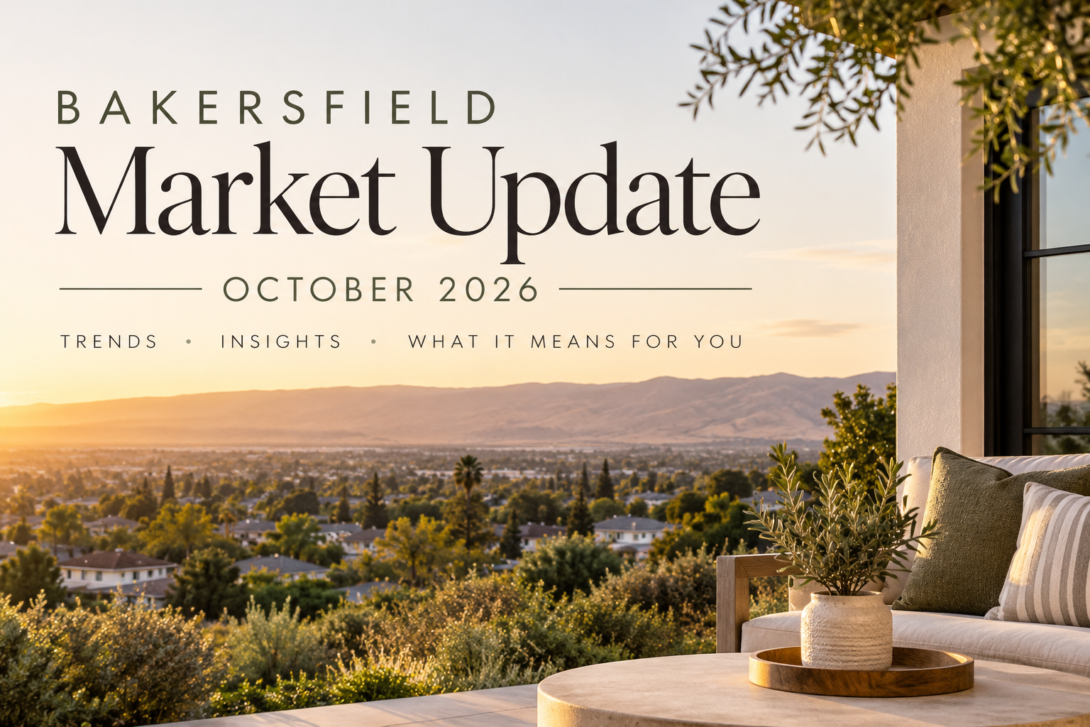 Bakersfield Real Estate Market Update: October 2026 header image.