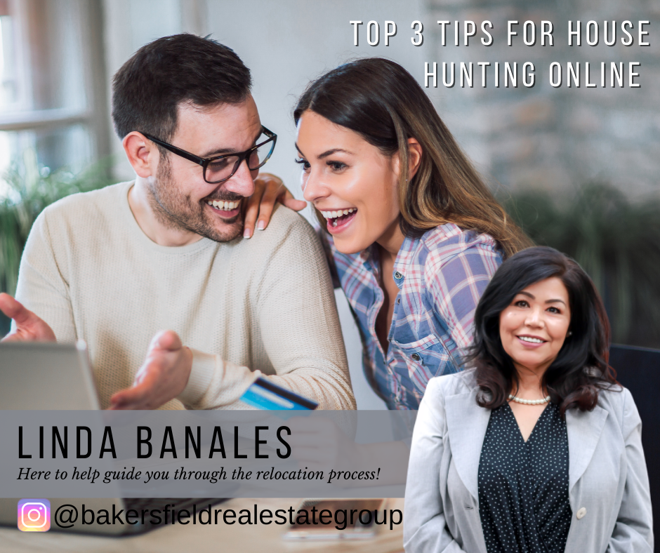 Top 3 Tips for House Hunting Online header image.