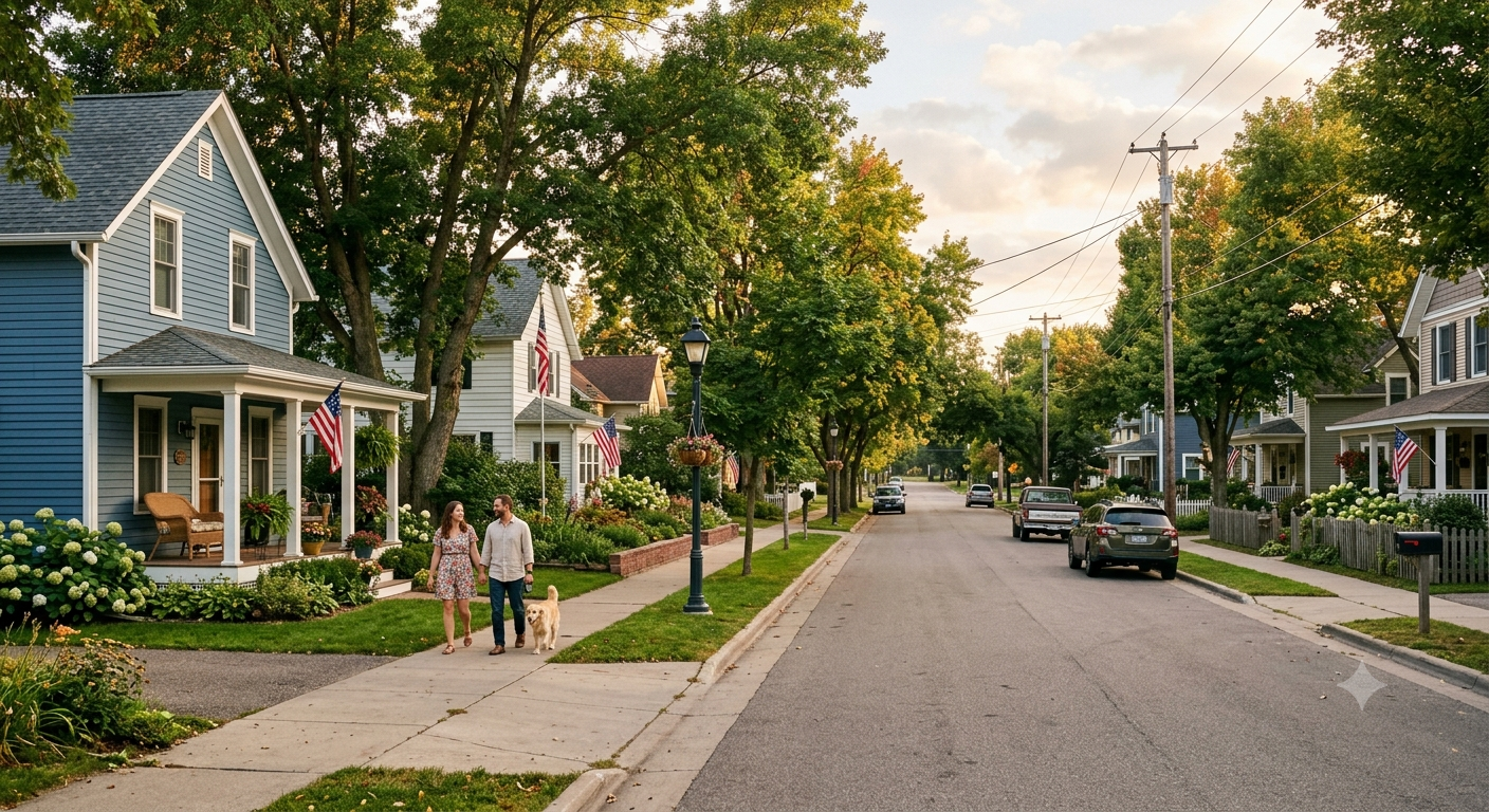 Neighborhood street near Monticello and Buffalo MN
