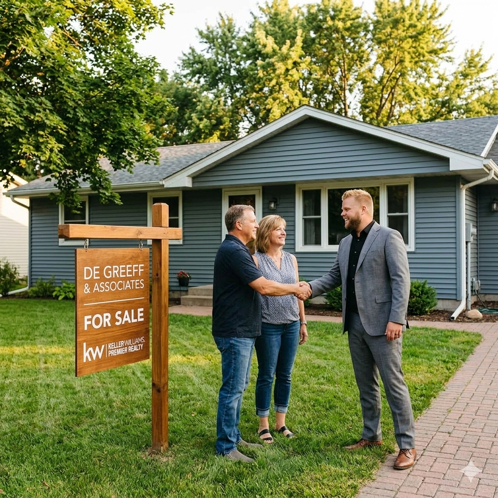 Listing agent meeting with a homeowner selling their Anoka County home