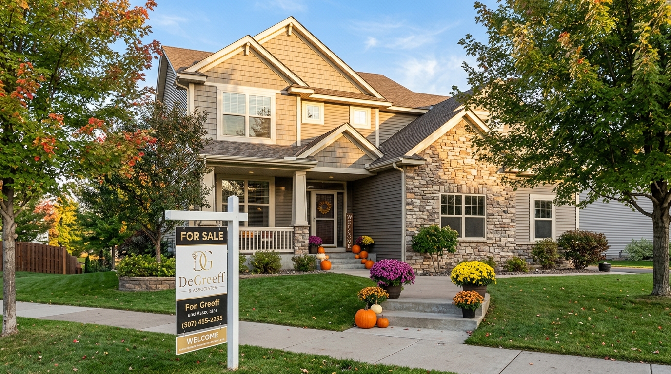 Home for sale in the north metro Minnesota in fall