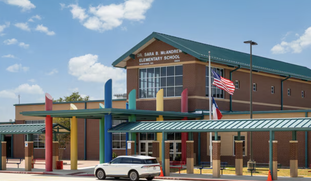 McAndrew Elementary in The Canyons at Scenic Loop — a top-ranked school serving local families in Northside ISD.