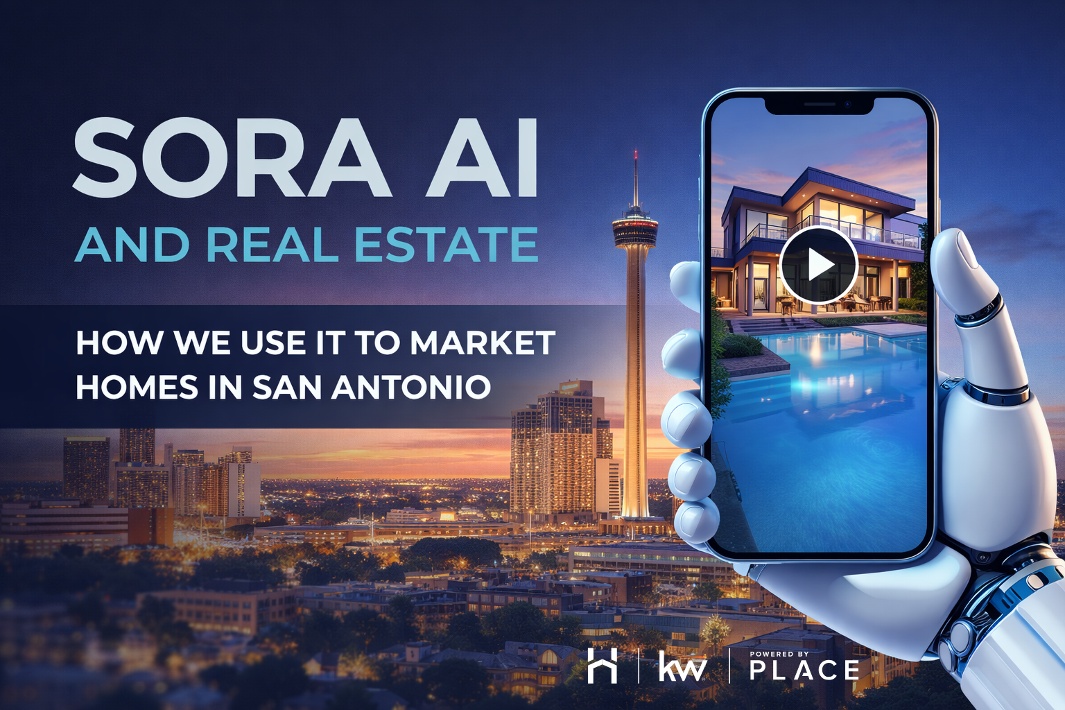 Sora AI real estate marketing in San Antonio featuring modern home video content