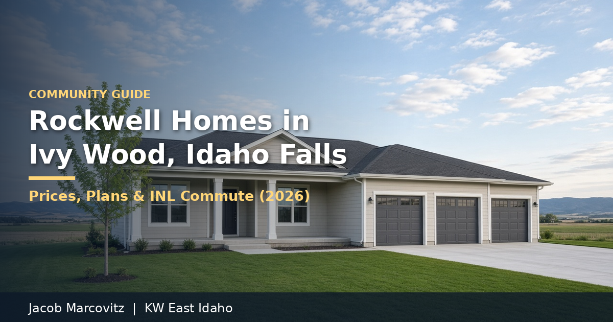 New-construction homes in Ivy Wood, Idaho Falls, Idaho, from the Rockwell Homes community guide by Jacob Marcovitz, Keller Williams East Idaho.