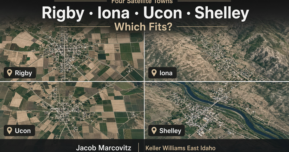 Comparison guide to Rigby, Iona, Ucon, and Shelley satellite towns near Idaho Falls — Jacob Marcovitz, Keller Williams East Idaho