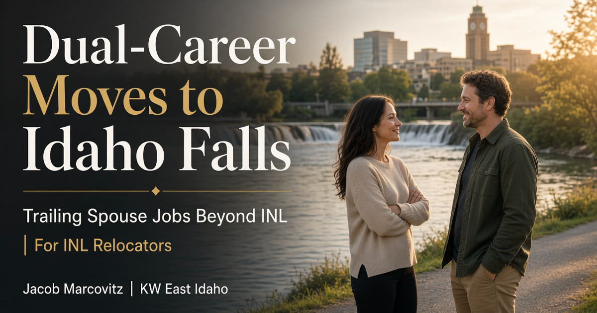 Dual-Career Moves to Idaho Falls: Trailing Spouse Jobs Beyond INL & Where to Live header image.