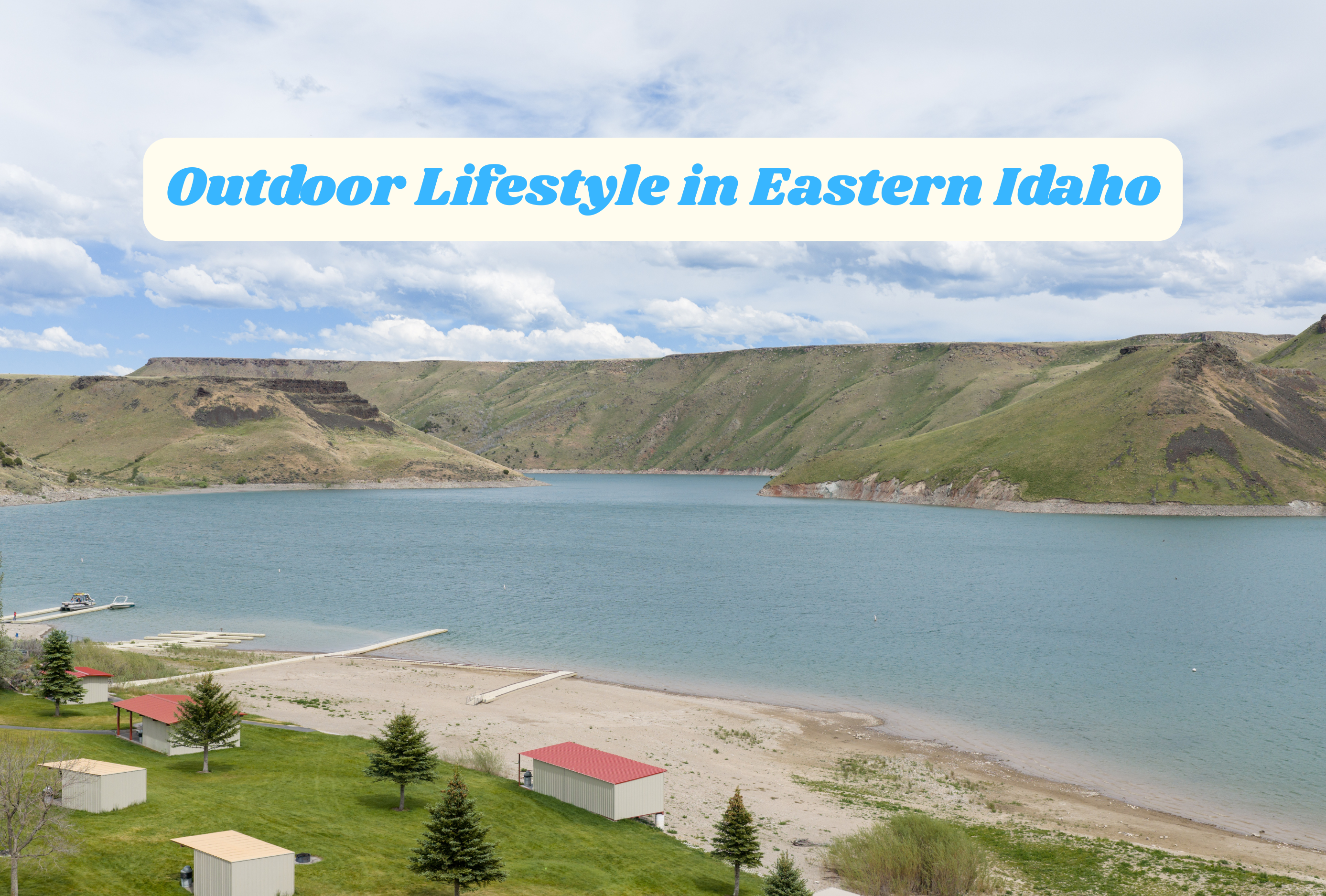 Outdoor Lifestyle in Eastern Idaho featured banner with mountain landscape, river, and pine trees