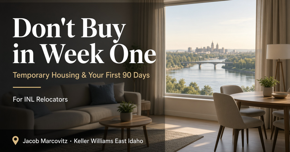 Temporary housing for INL relocators — settle first, buy later in Idaho Falls