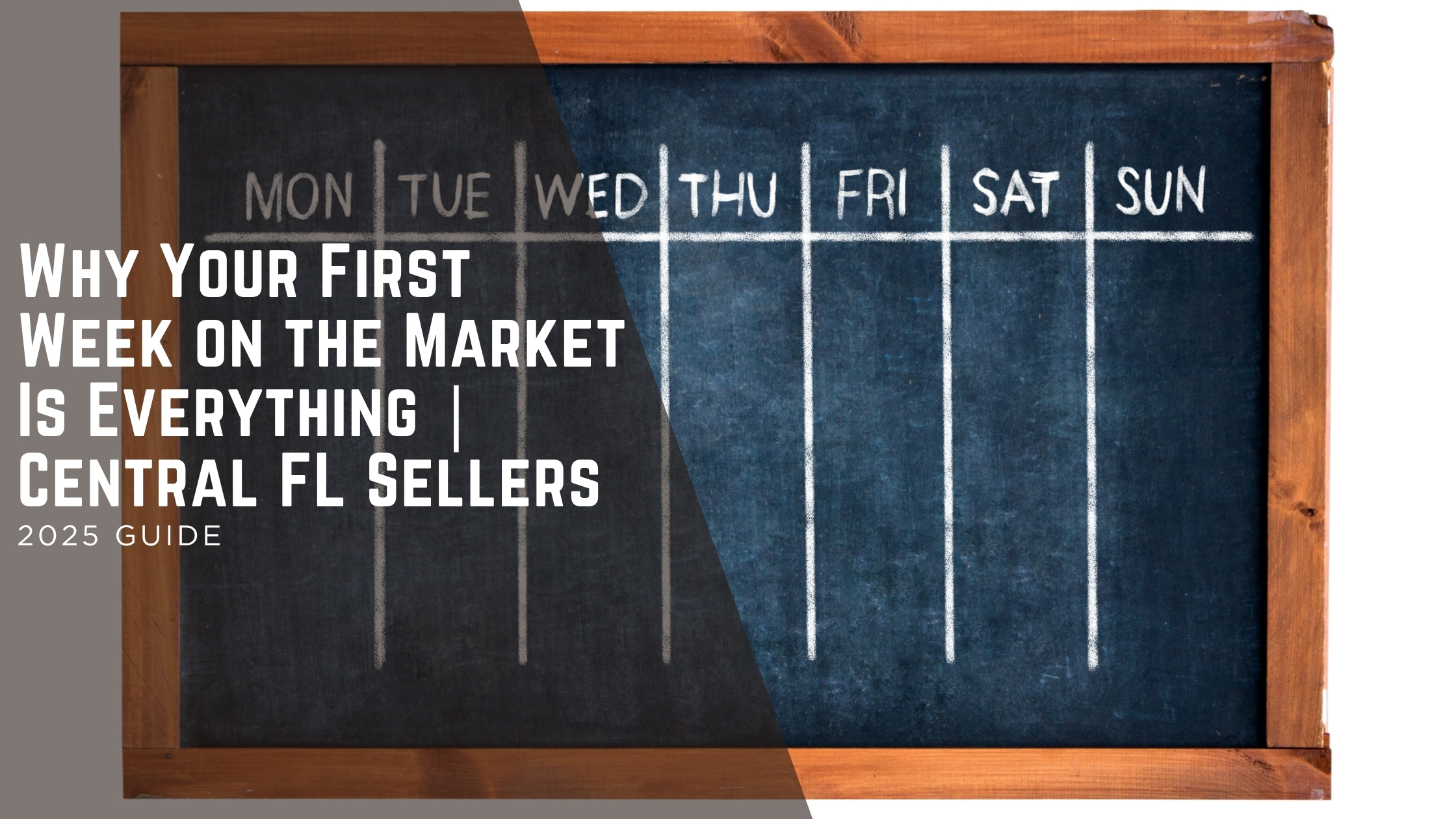 Why Your First Week on the Market Is Everything | Central FL Sellers header image.