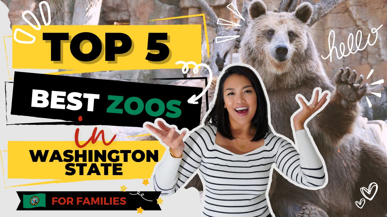 Top 5 Kid-Friendly Zoos & Aquariums in Washington State for Families - BEST Zoos in Washington header image.