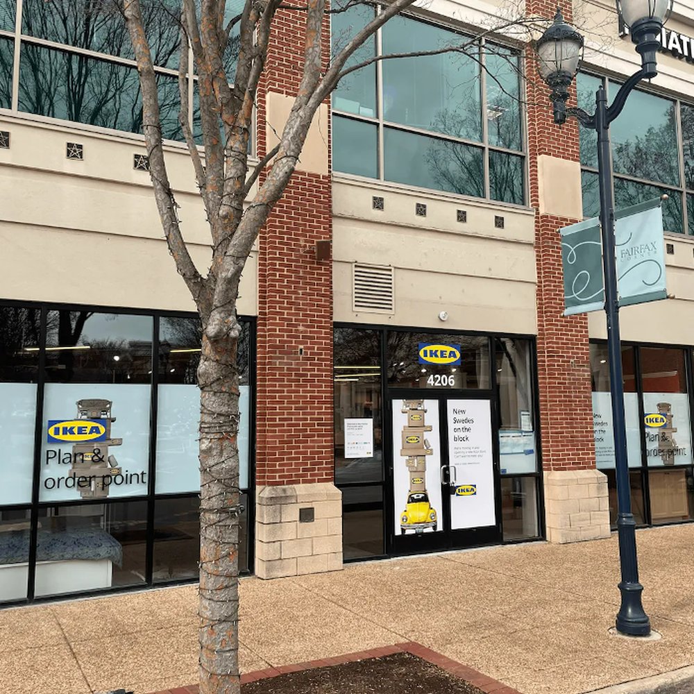 IKEA Plan & Order Point storefront at 4206 in Fairfax, Northern Virginia, showcasing IKEA's evolving retail strategy in the region ahead of the new Chantilly restaurant.