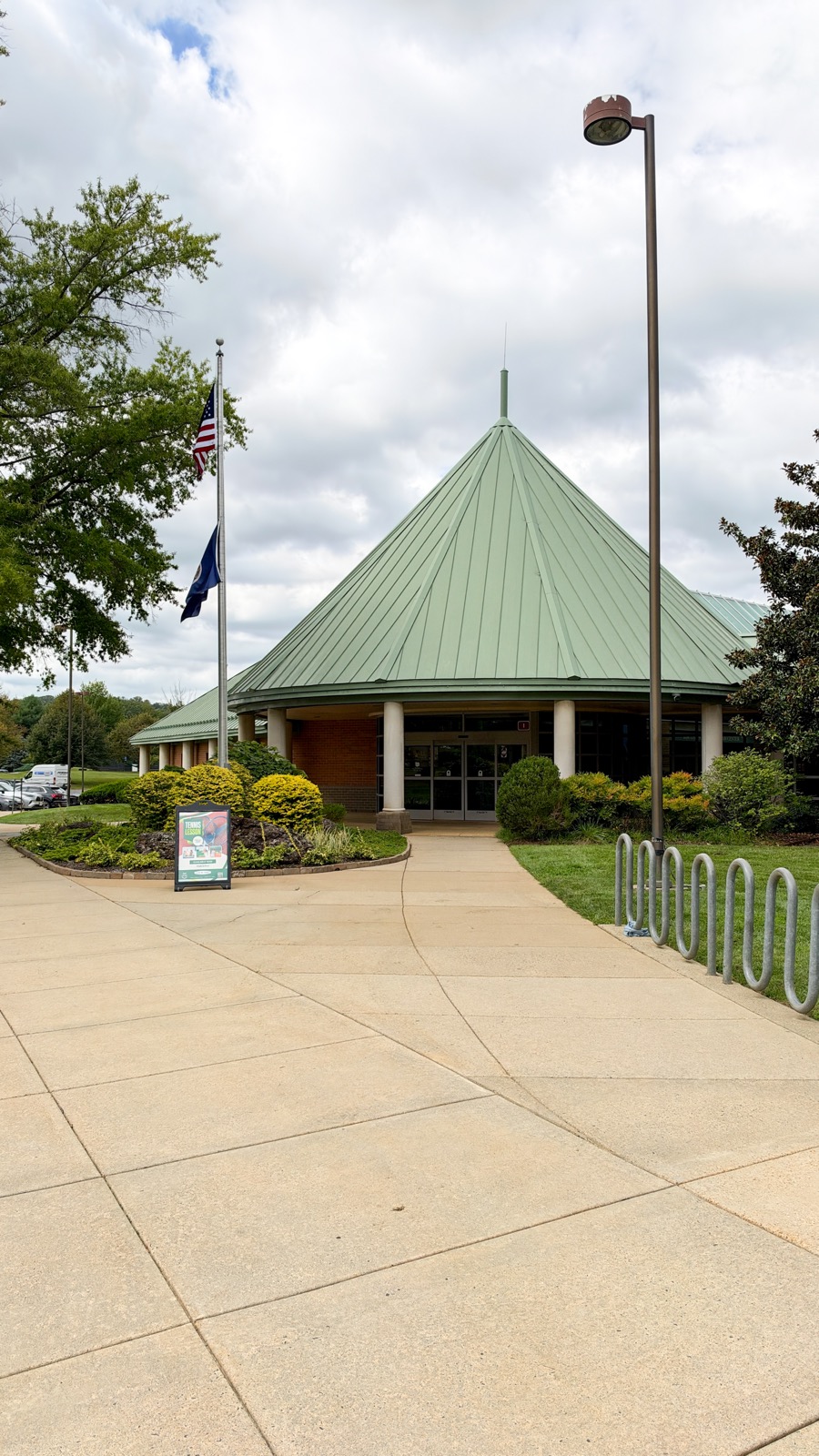 Ida Lee Park recreation center entrance in Leesburg, Virginia