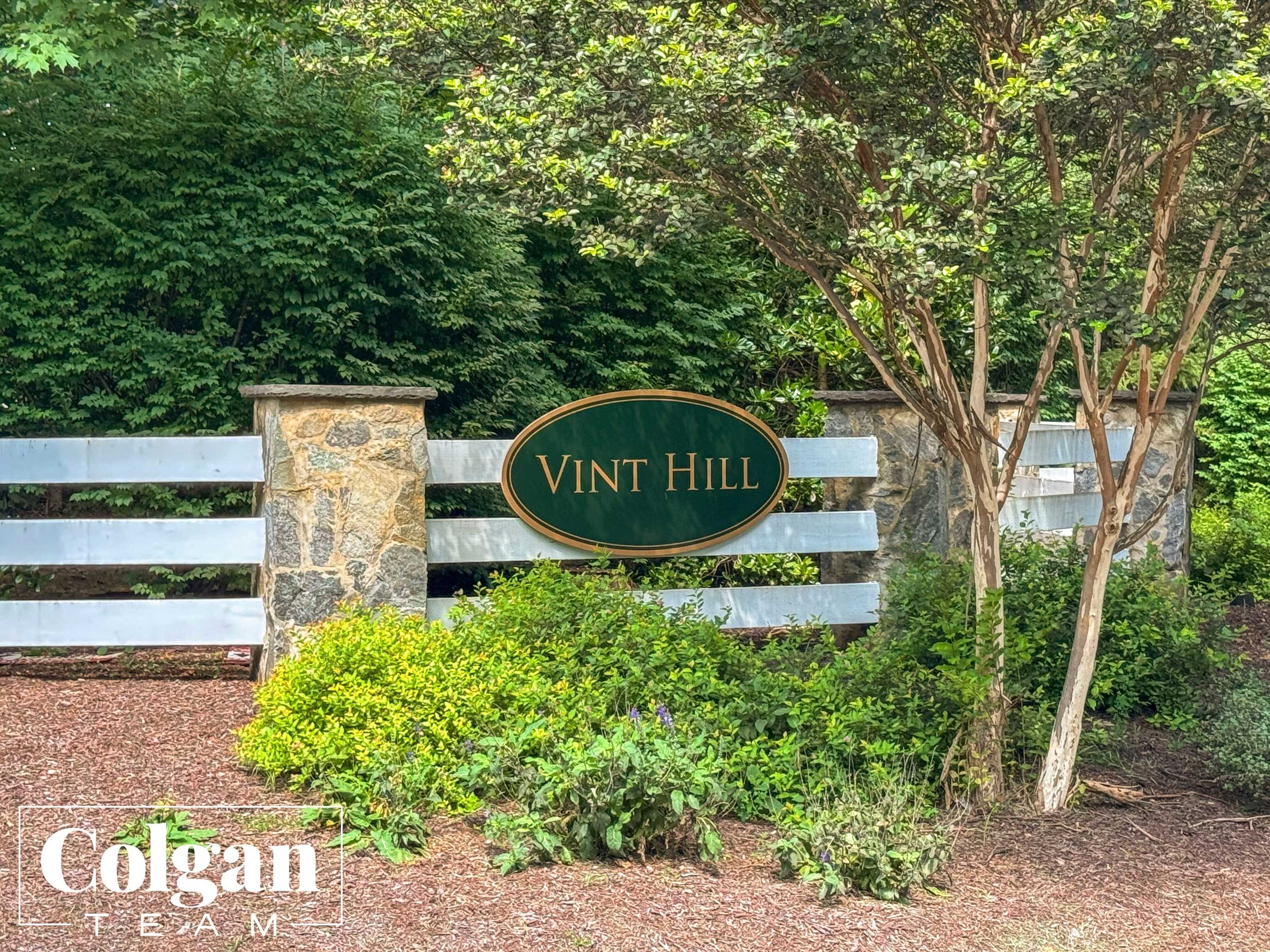 Vint Hill community entrance in the Warrenton area; representative local photo, not a property in the repair examples