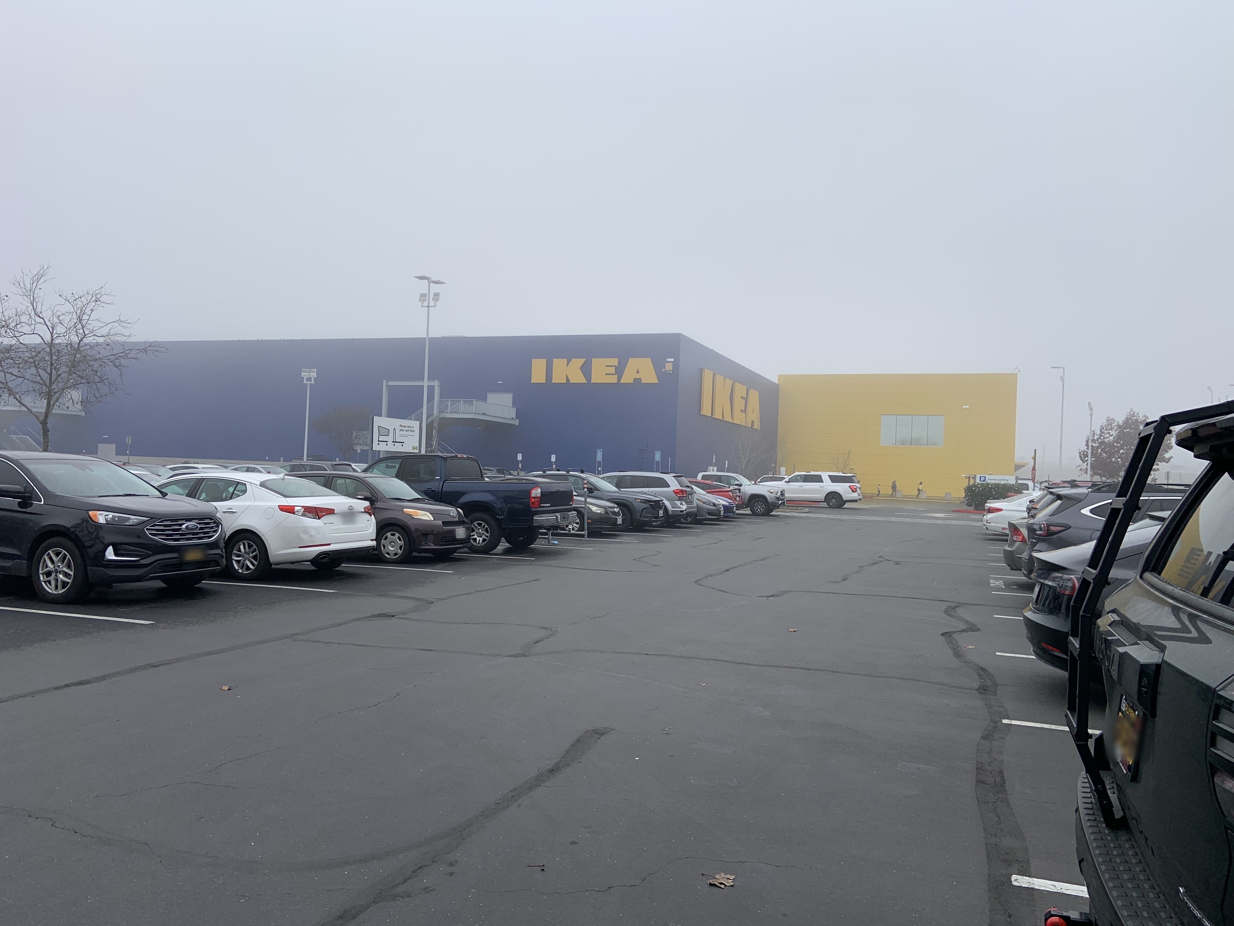 Illustrative IKEA store exterior with blue and yellow signage; not the Fairfax Corner showroom