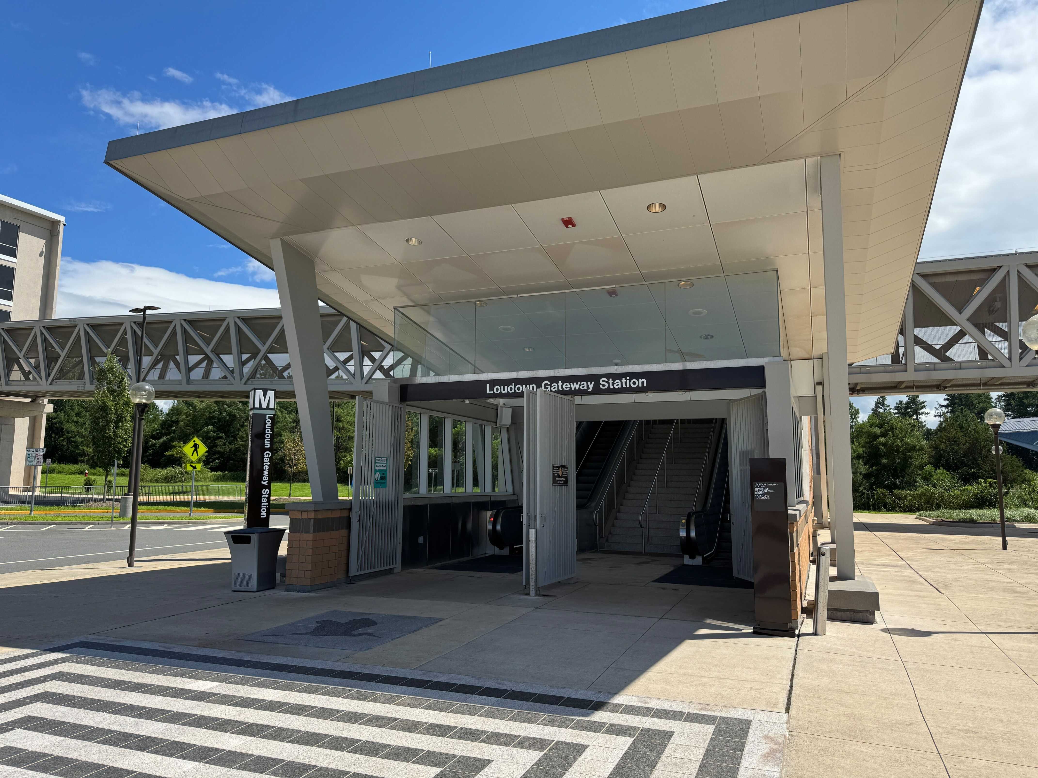 Entrance to Loudoun Gateway Metro station in Loudoun County