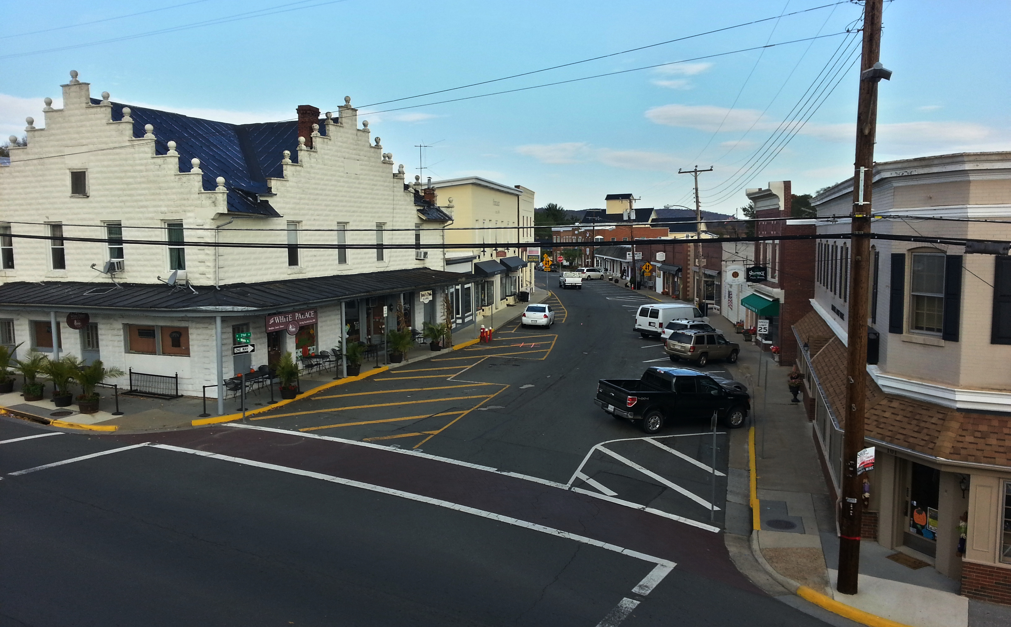 Downtown Purcellville at Main and 21st streets in November 2014; archival community context