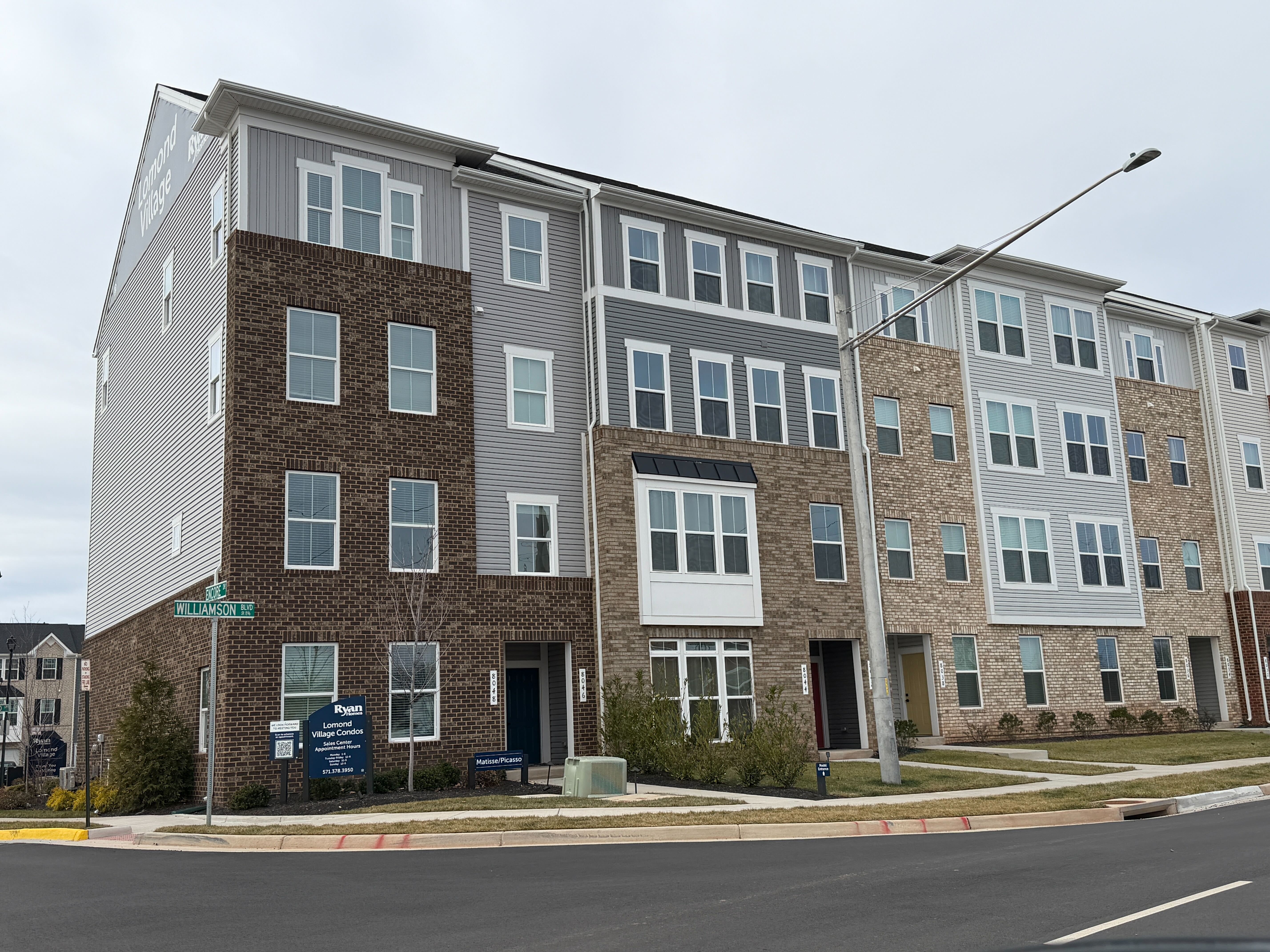 Townhome-style condos at Lomond Village in Manassas, Virginia