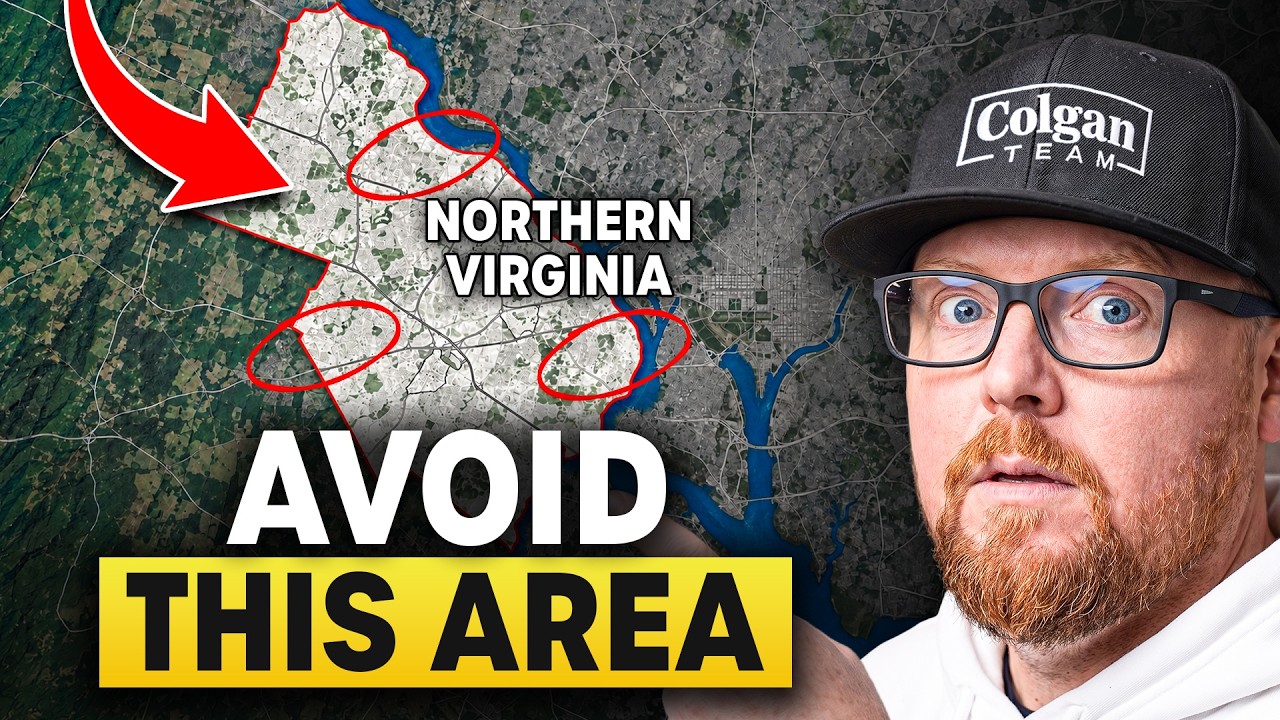 Chris Colgan’s Northern Virginia relocation video thumbnail with a map and the words Avoid This Area