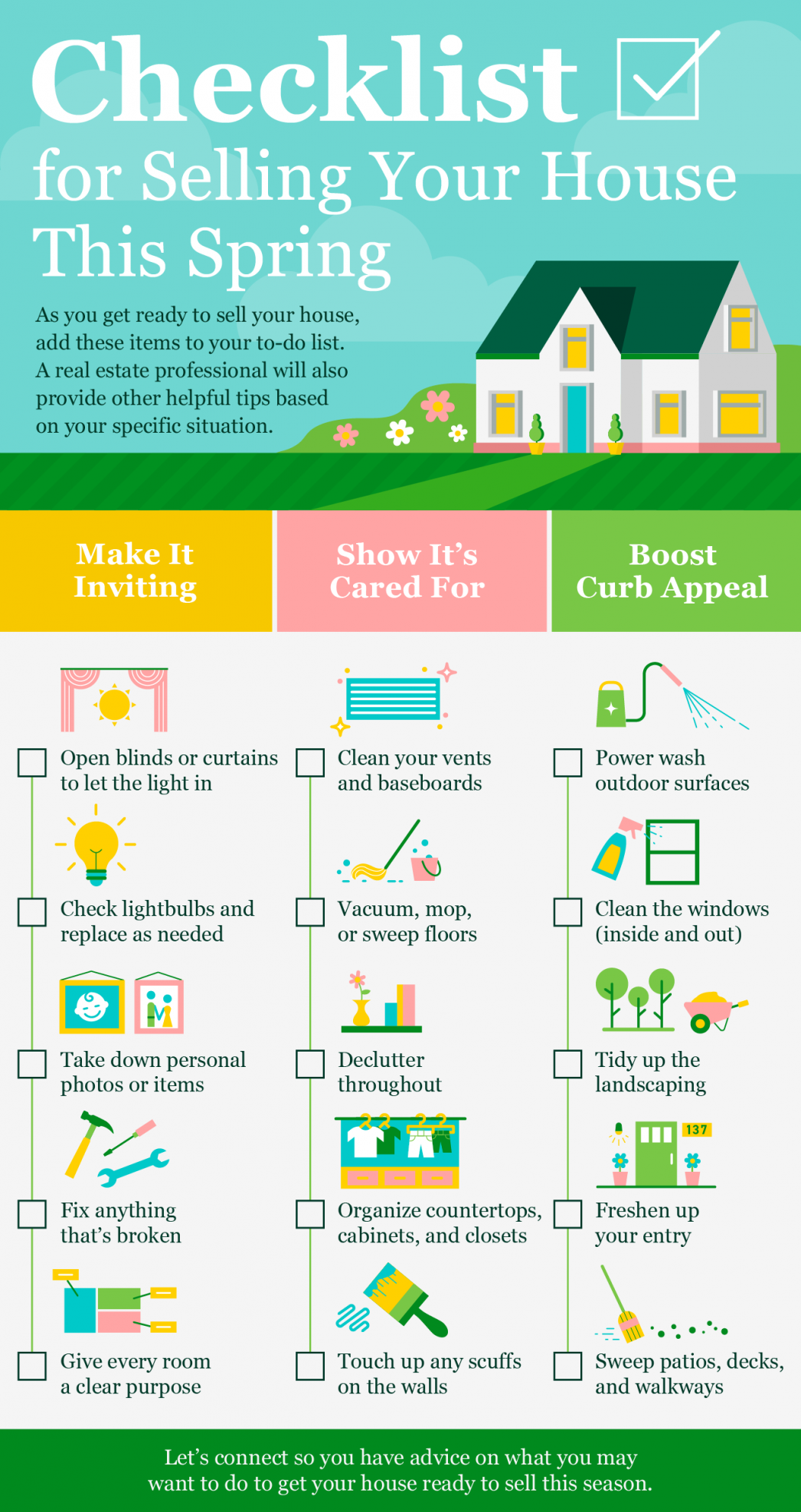 Checklist for Selling Your House This Spring [INFOGRAPHIC] header image.