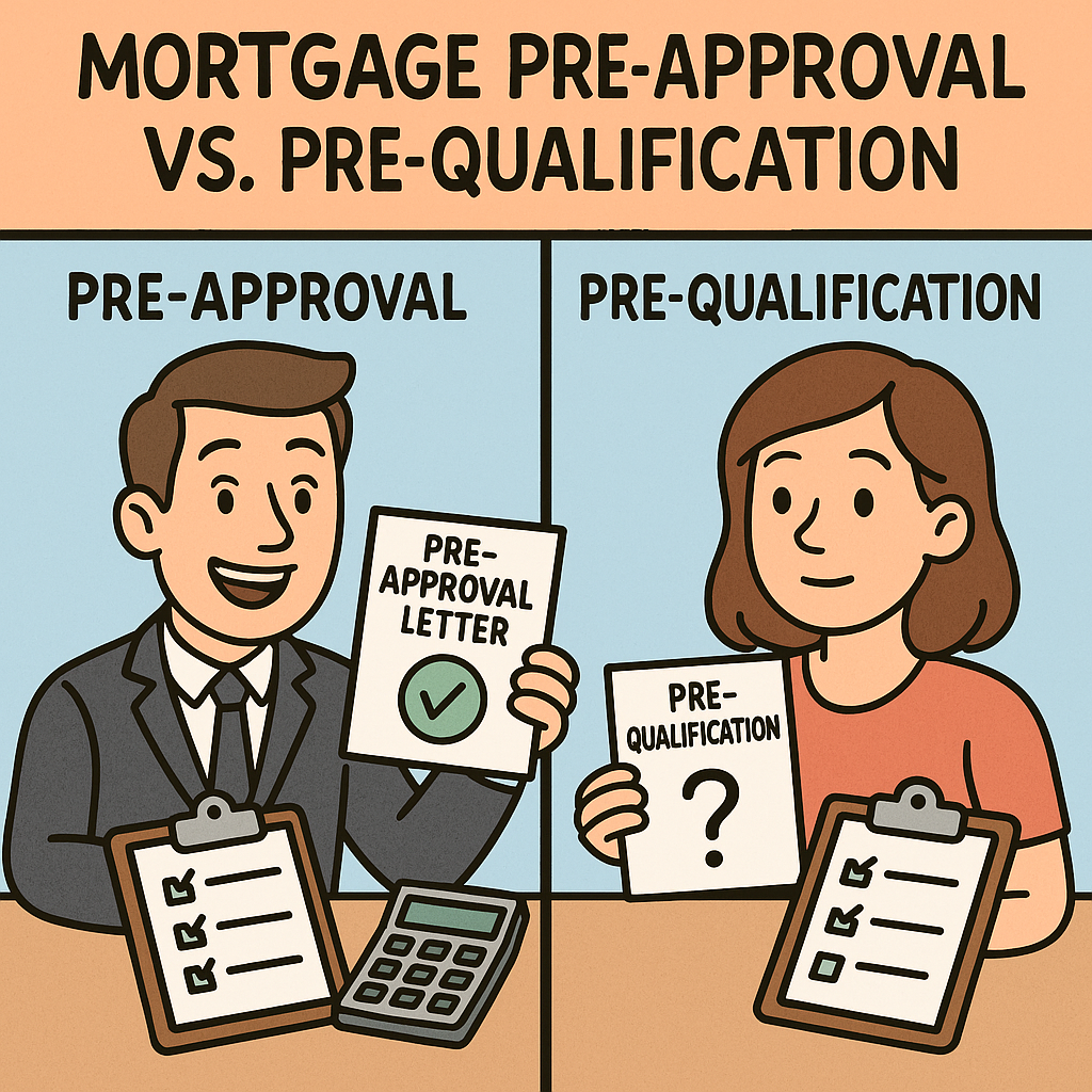 Understanding Mortgage Pre-Approval vs. Pre-Qualification header image.