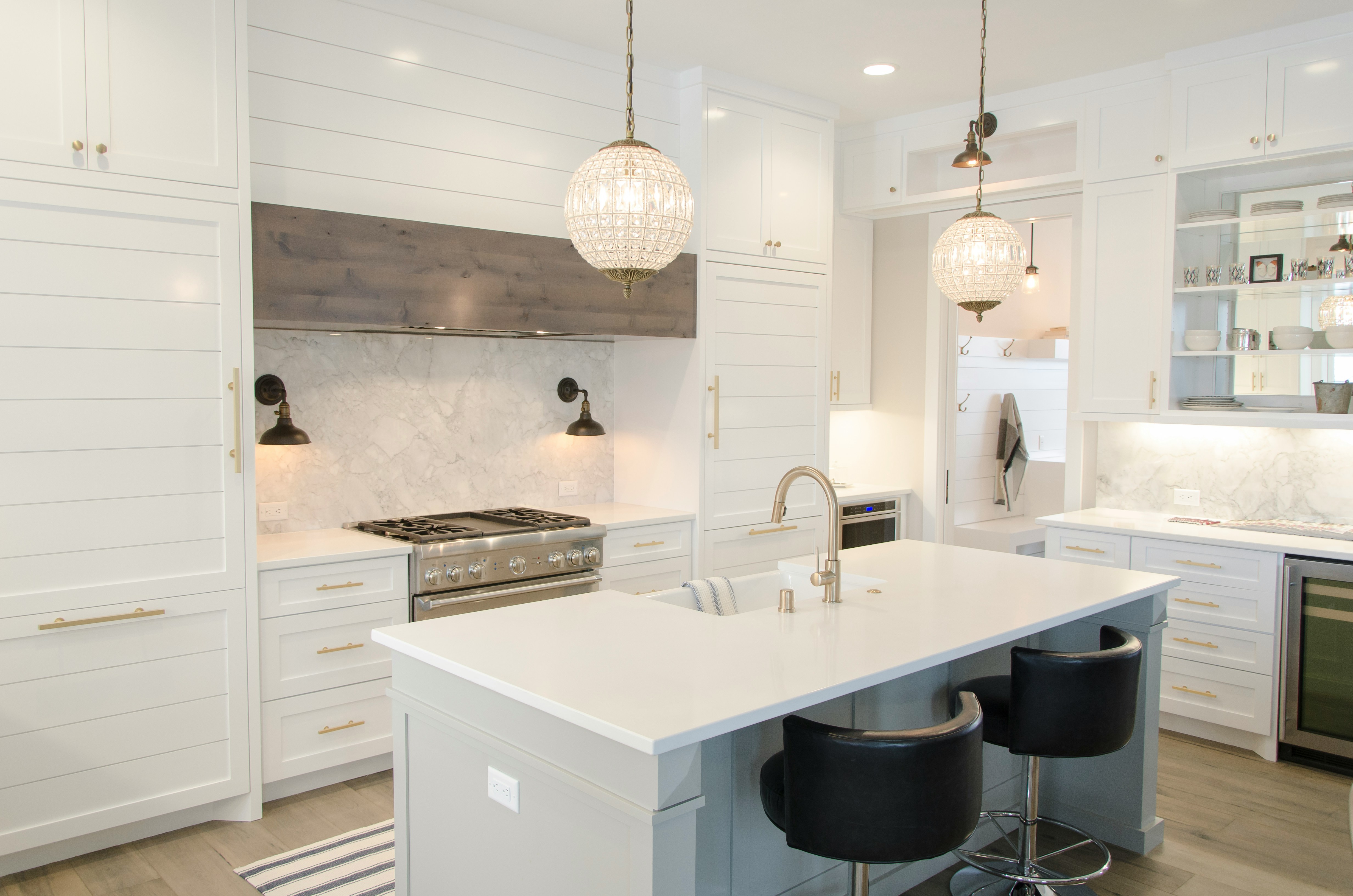 Clean white kitchen