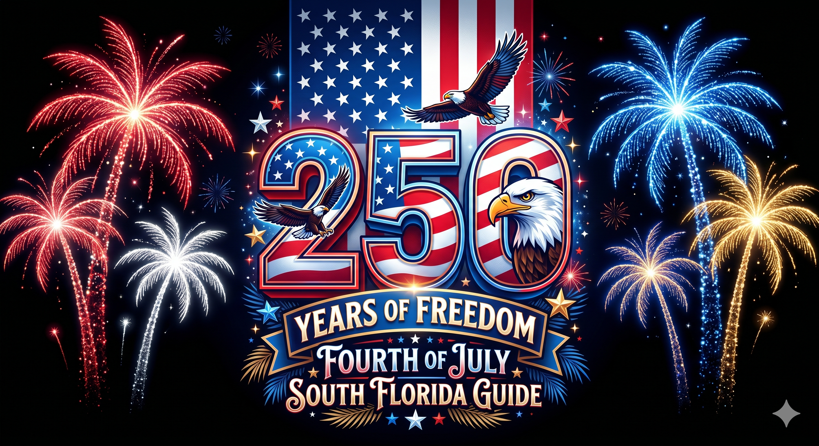 Celebrating 250 Years of Freedom: The Ultimate 2026 South Florida 4th of July Guide header image.