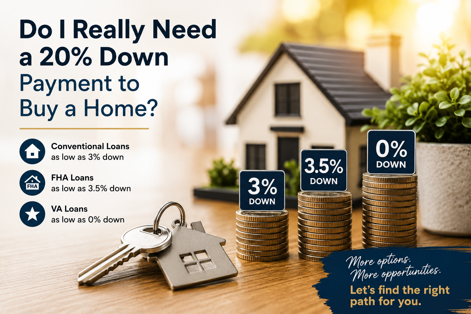 Do I Really Need a 20% Down Payment to Buy a Home? header image.