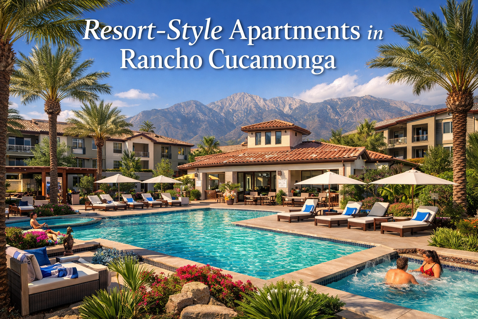 Resort-style apartments in Rancho Cucamonga near 6th Street and Milliken