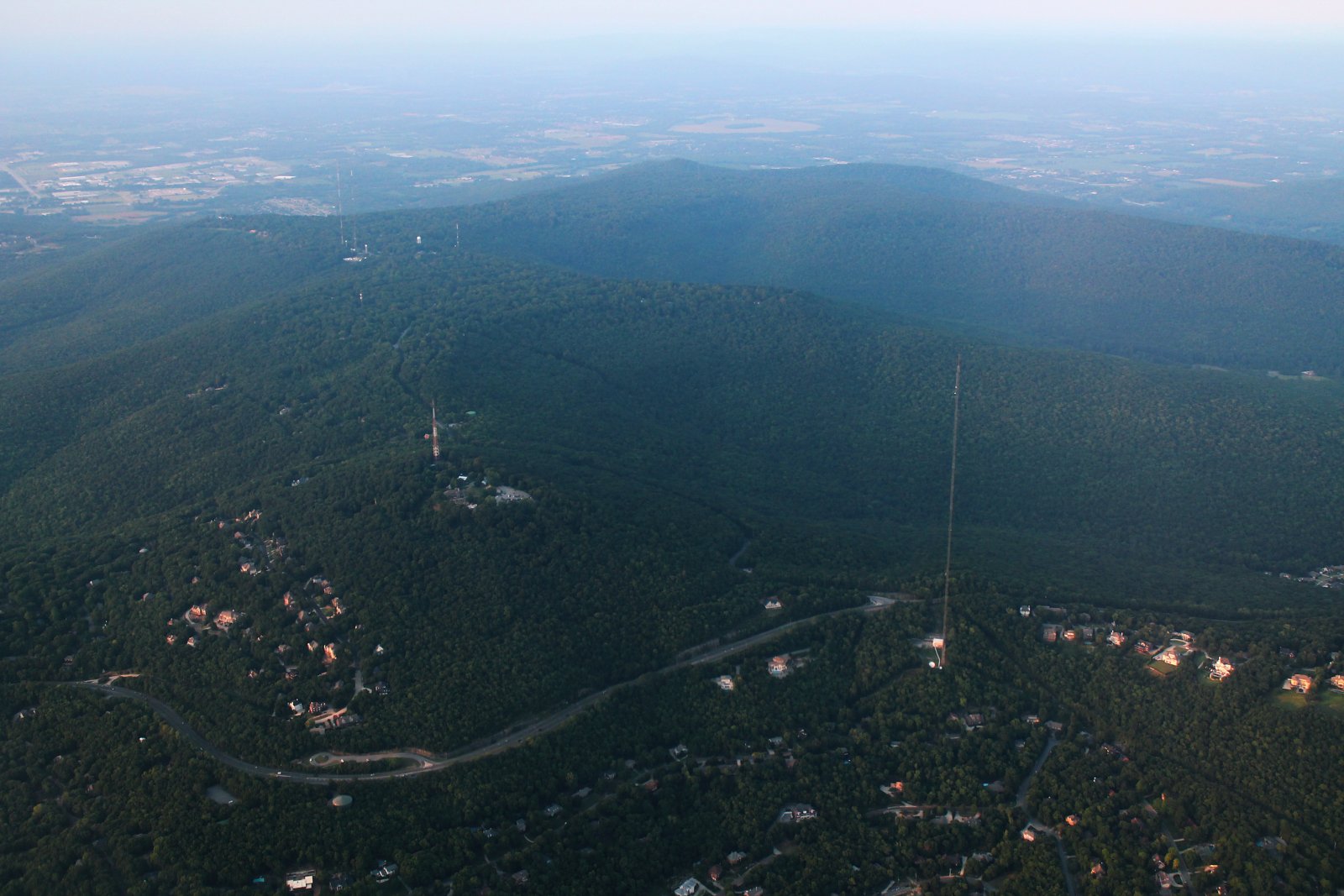 Aerial view of Huntsville, Alabama from Monte Sano Mountain