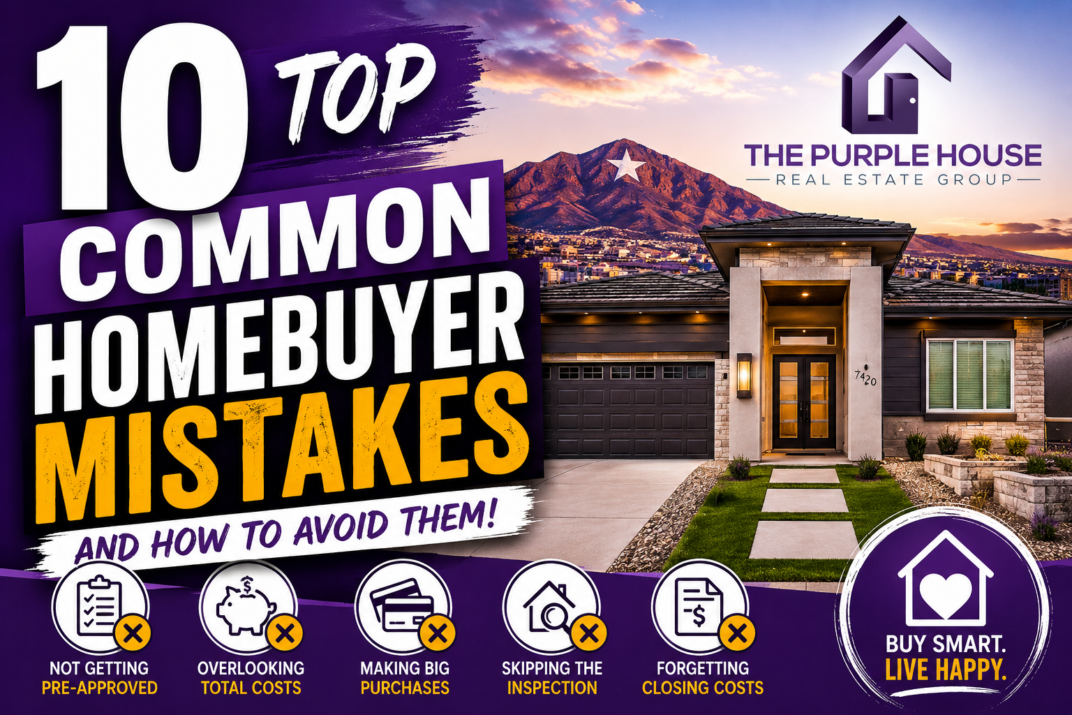 Top 10 Common Homebuyer Mistakes, And How to Avoid Them header image.