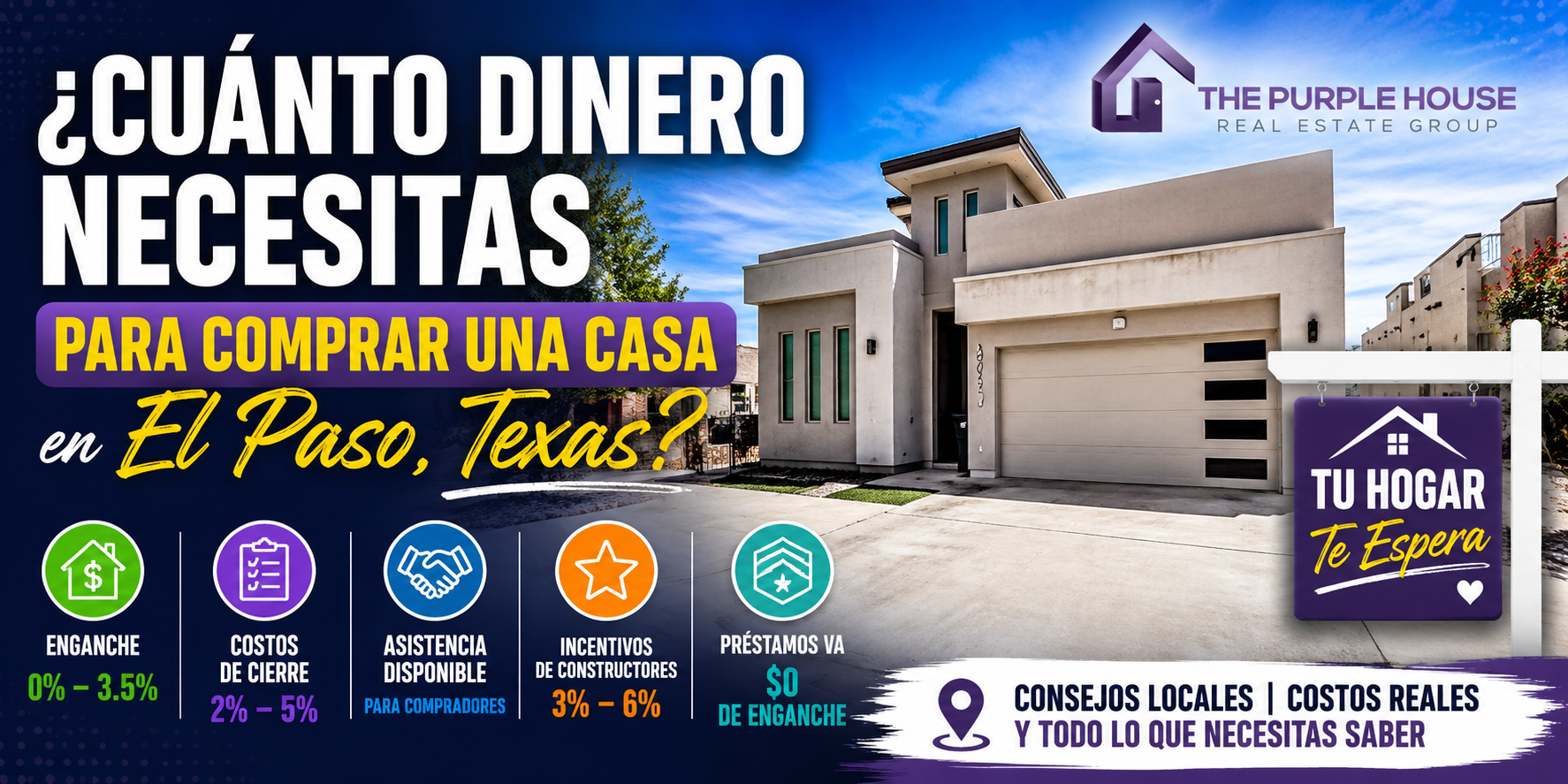 Cuanto Dinero Necesitas Para Comprar Una Casa en El Paso, Texas? header image.