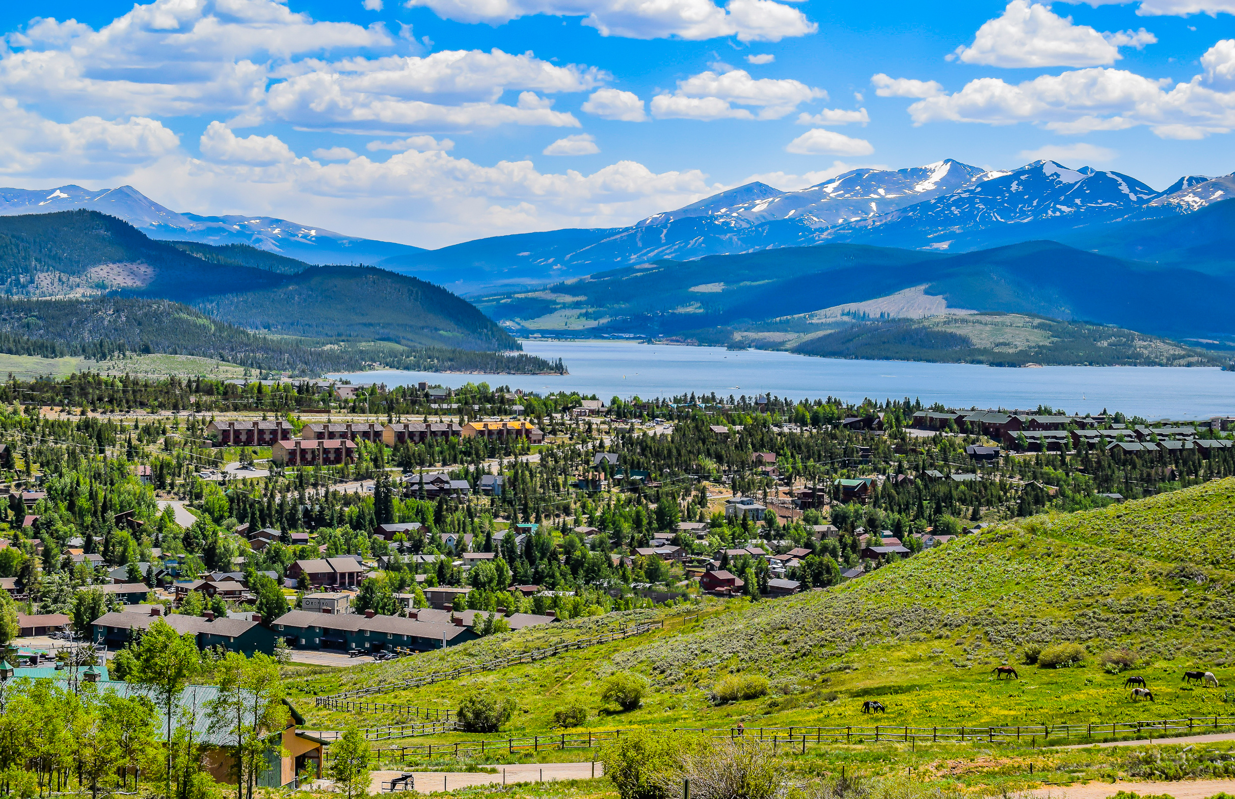 Aerial View of Dillon Lake, Colorado