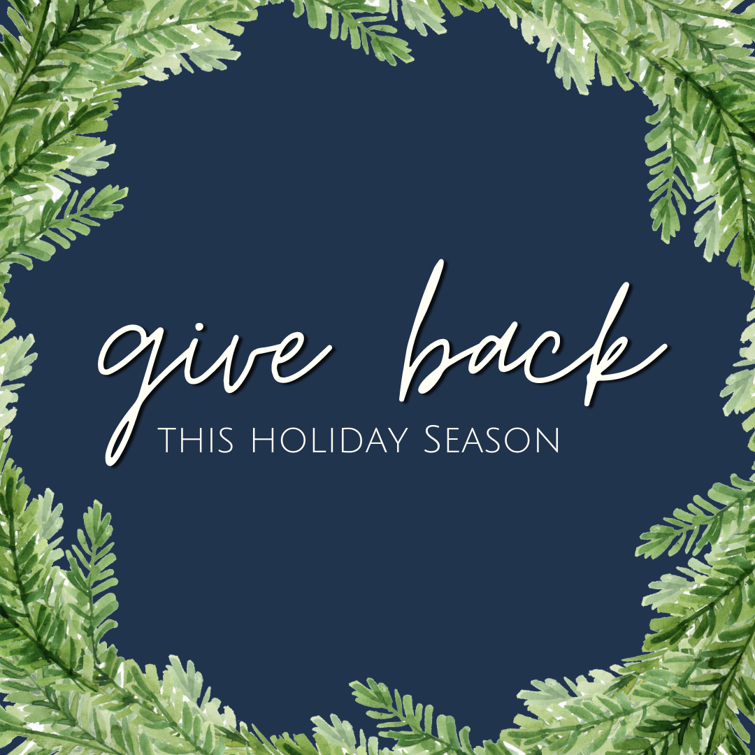 Give Back to your Community! header image.