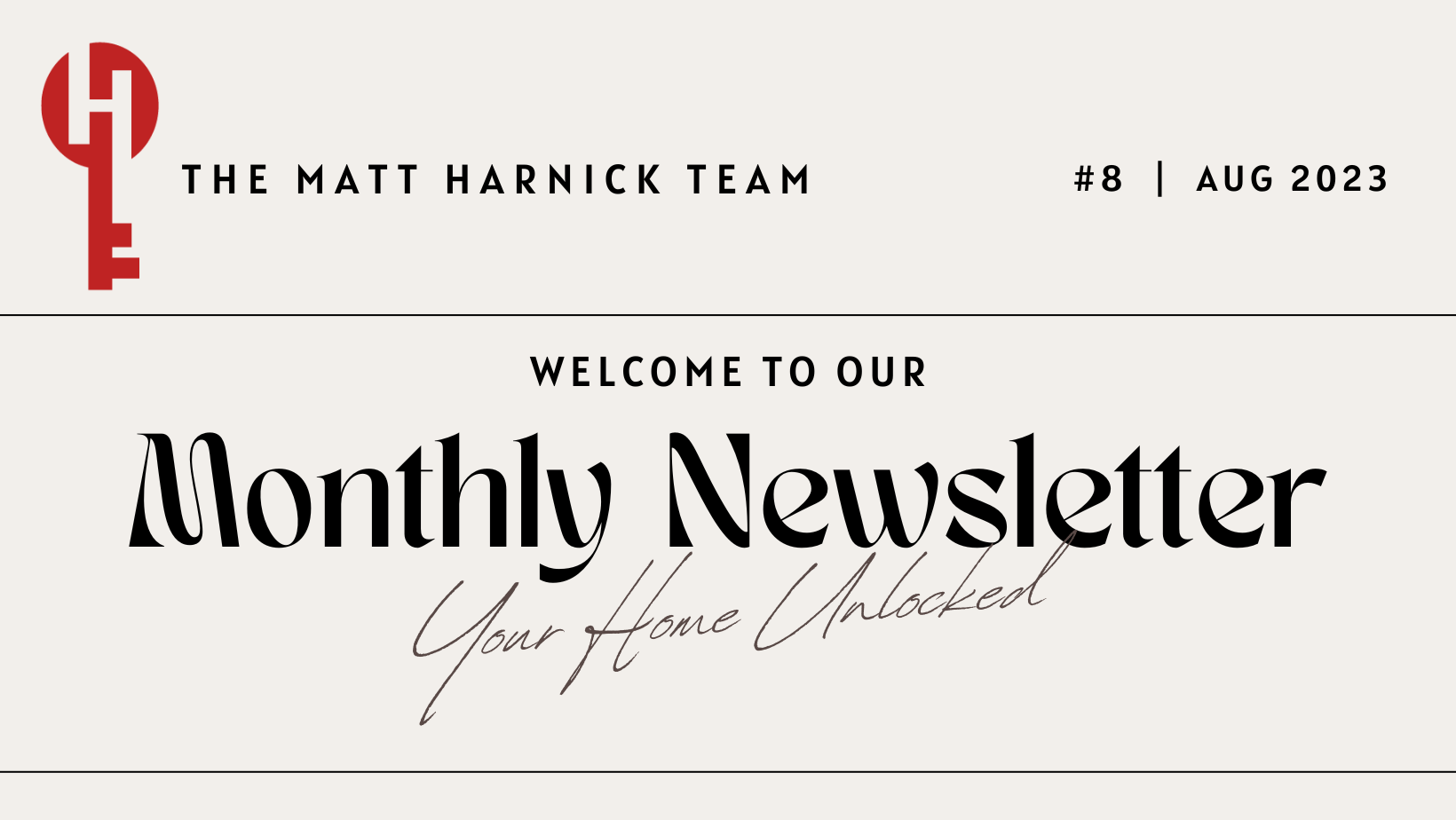 August Monthly Newsletter header image.