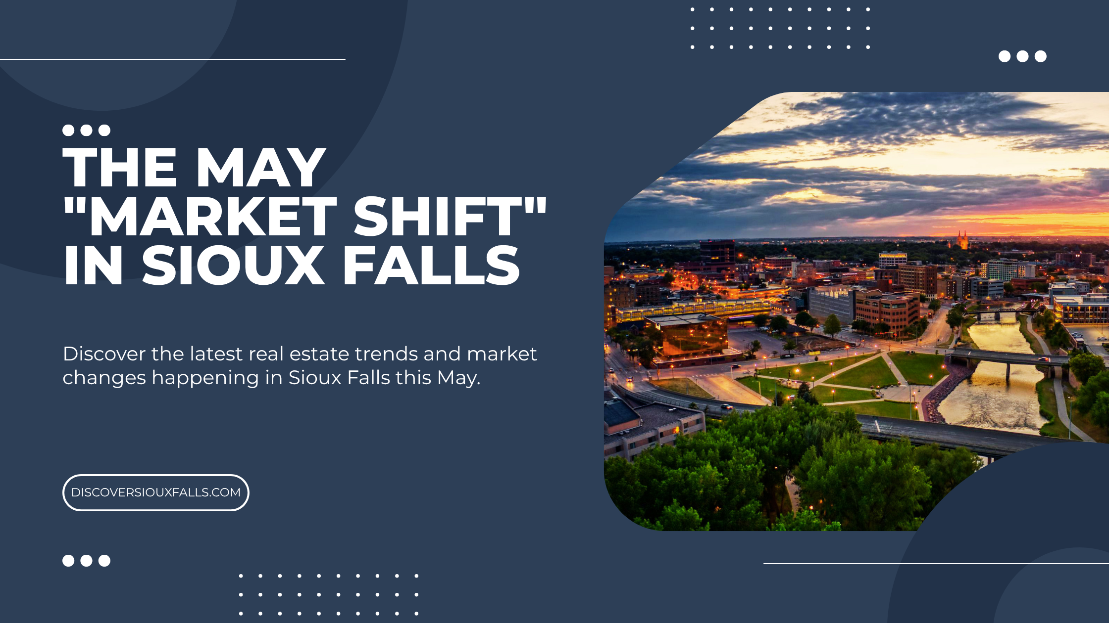 A modern Sioux Falls neighborhood with well-maintained homes and green lawns under a clear spring sky, illustrating the local real estate market in May 2026