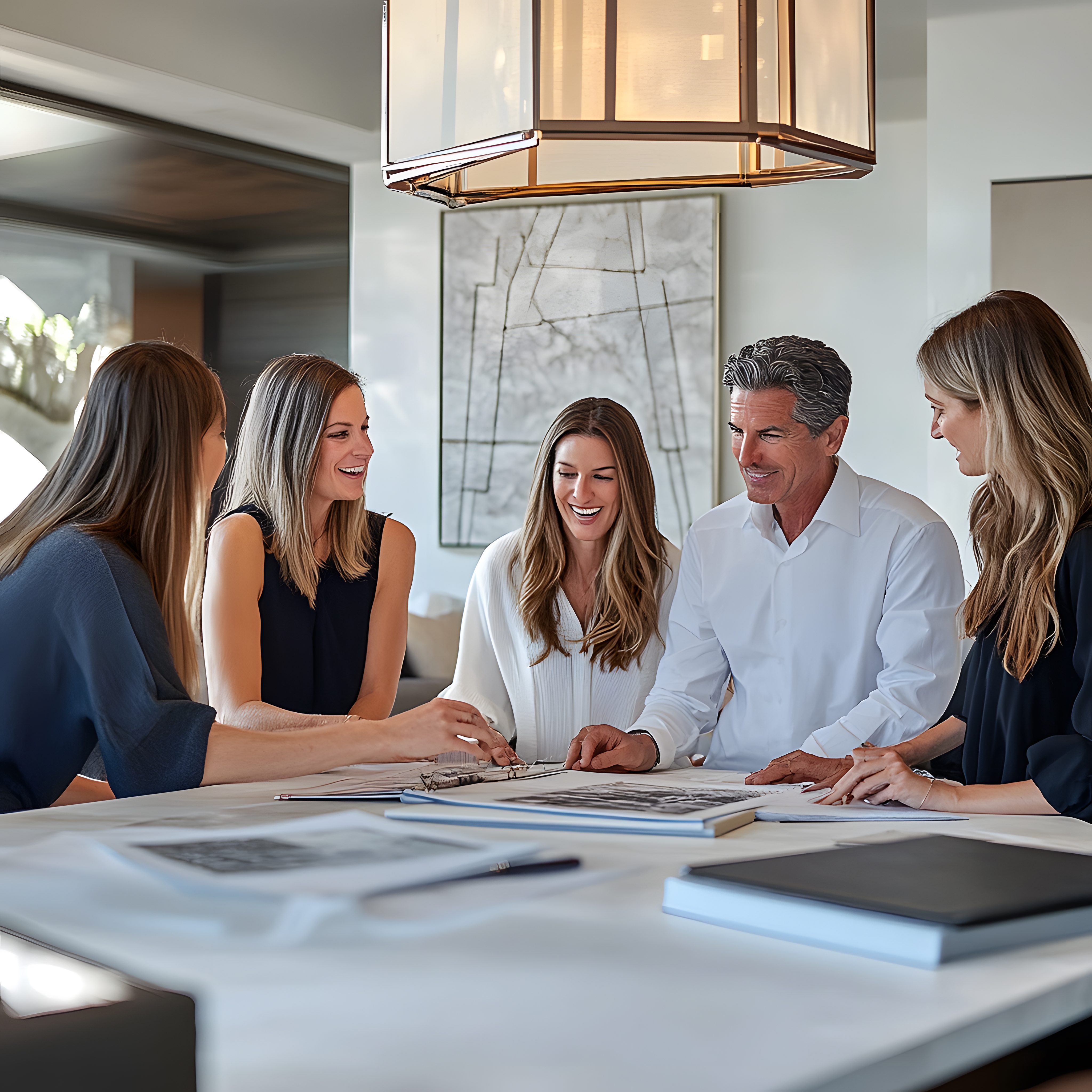 Executor in Oceanside meeting with a realtor to review probate documents before selling an inherited home.