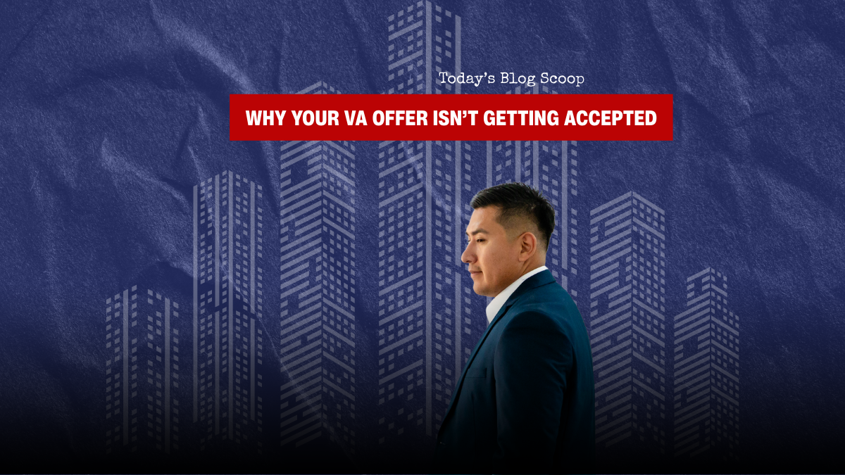 VA home loan buyer reviewing offer paperwork before submitting a VA offer