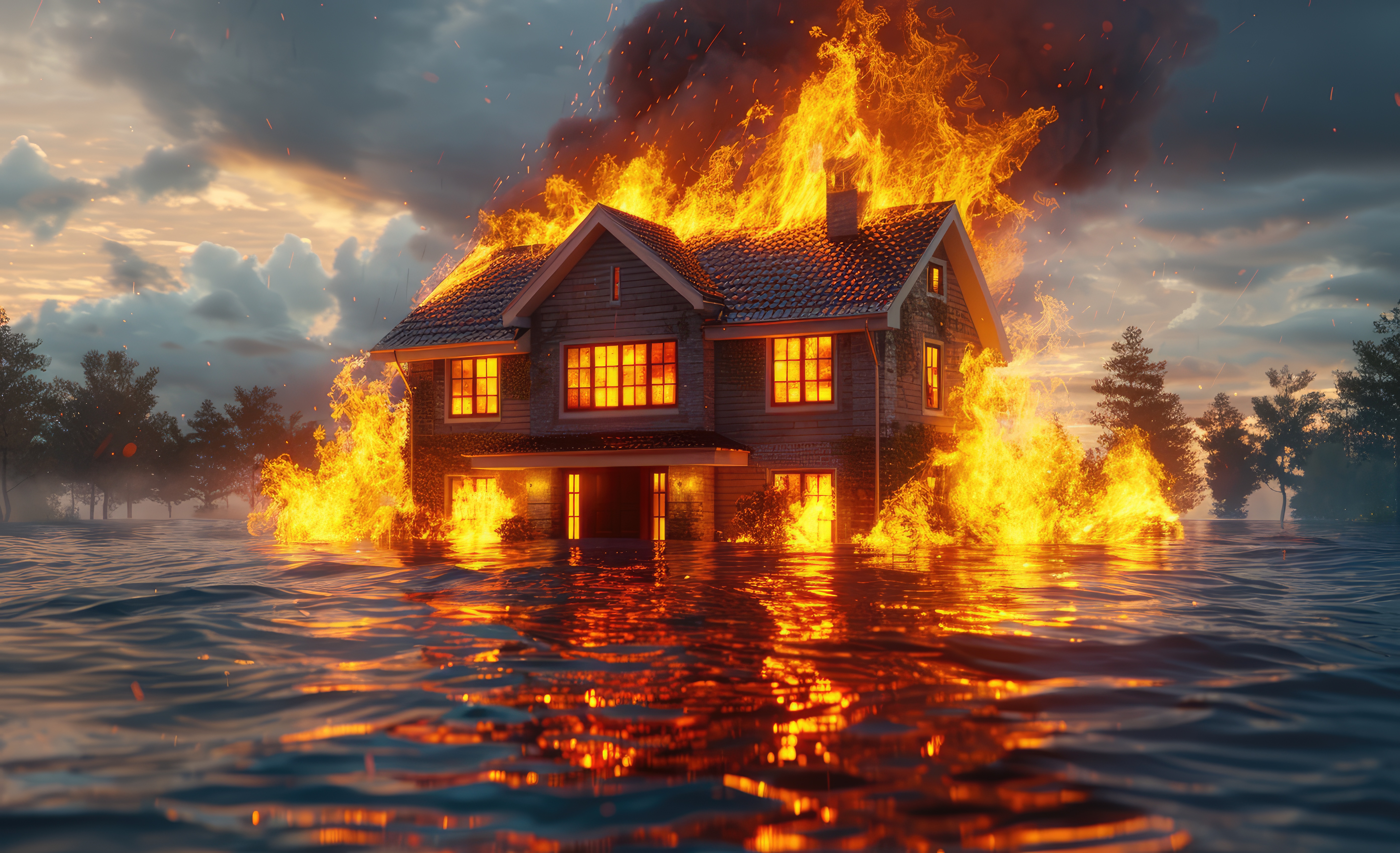 Damaged probate home in Oceanside after natural disaster, prepared for sale