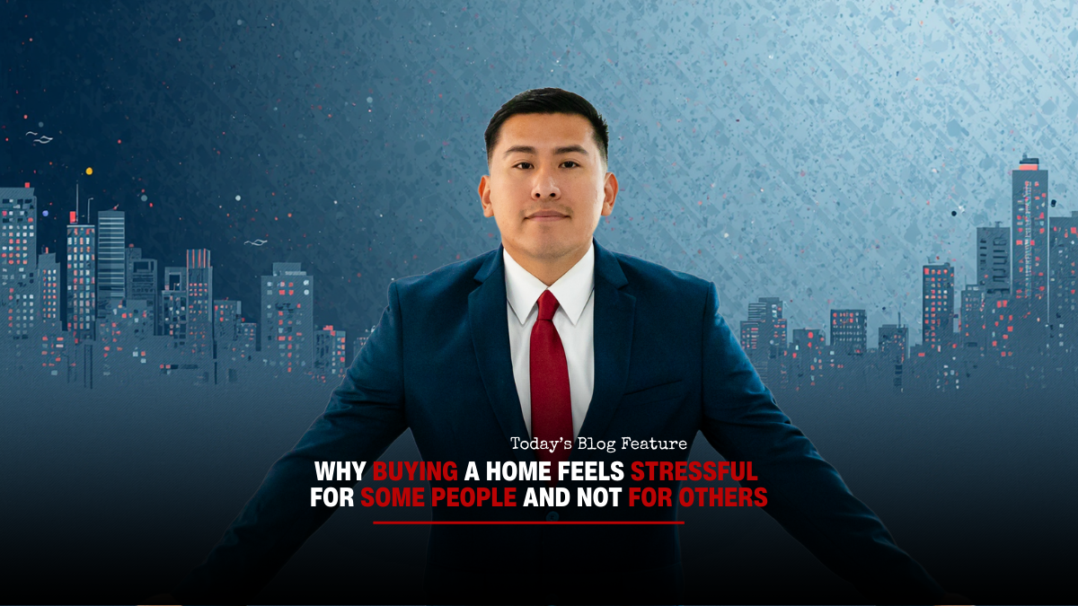 Couple reviewing finances while buying a home with moving boxes in background