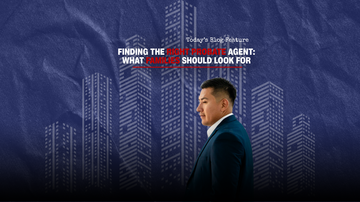 Executor meeting with a probate Realtor® to discuss estate sale details in a home office setting.