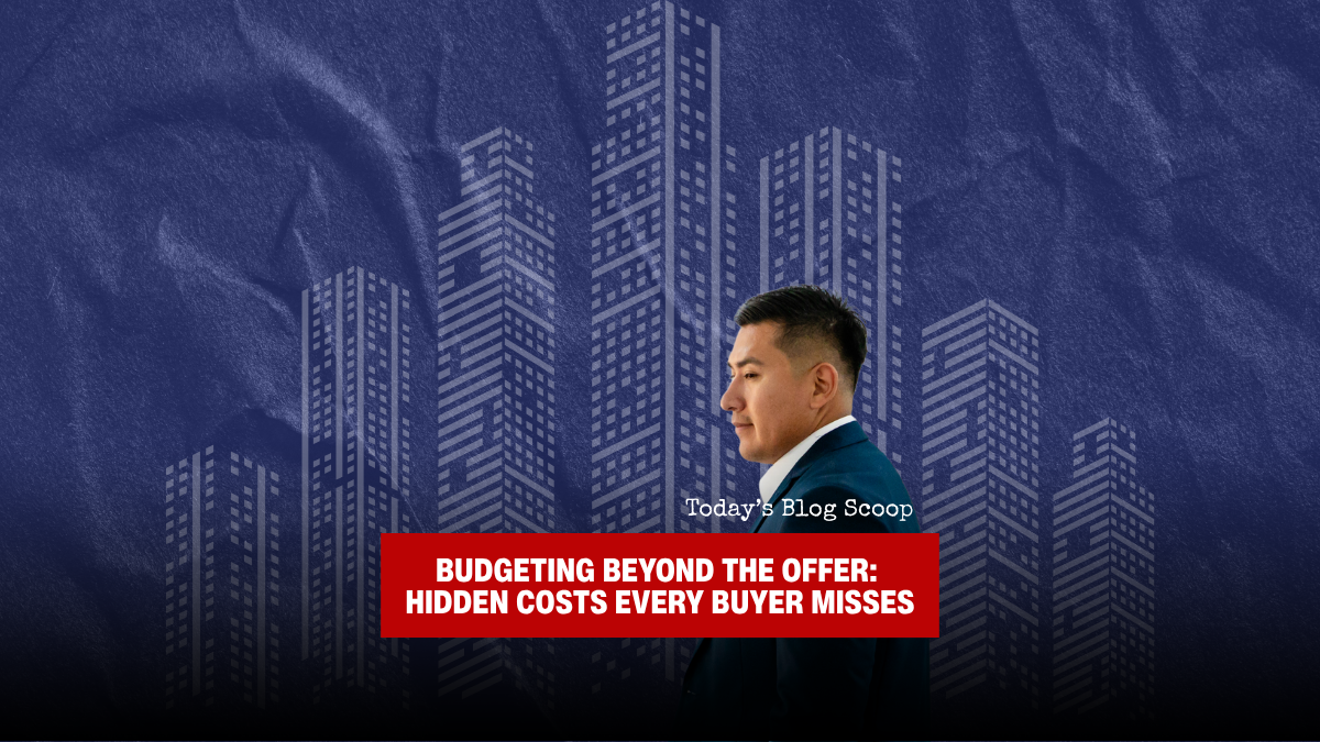 Couple reviewing home-buying costs with a Realtor® before making an offer.